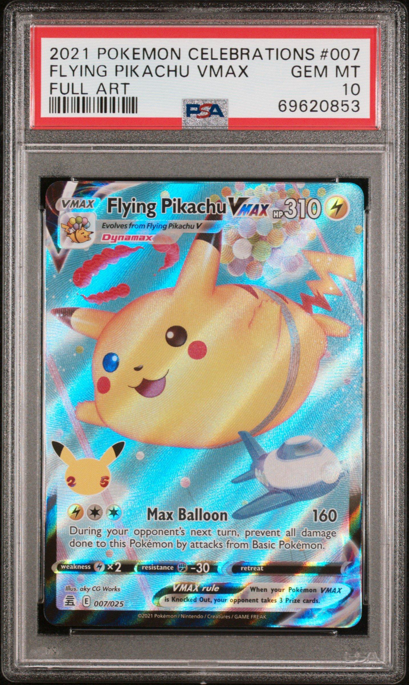 2021 Pokemon Celebrations 007 Full Art/flying Pikachu Vmax PSA