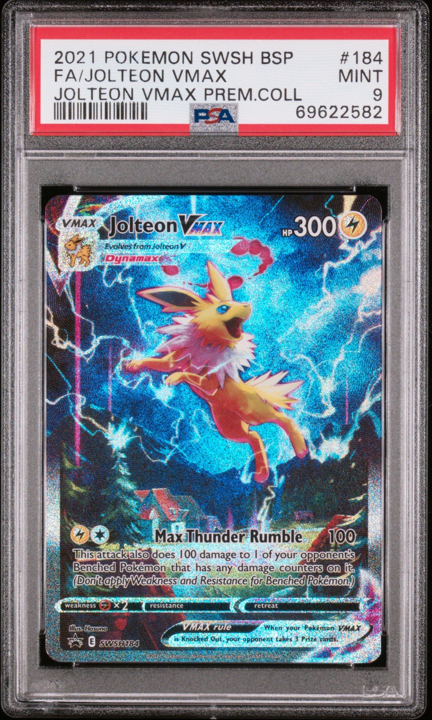 2021 Pokemon Swsh Black Star Promo 184 Full Art/jolteon Vmax Jolteon Vmax Premium Collection PSA