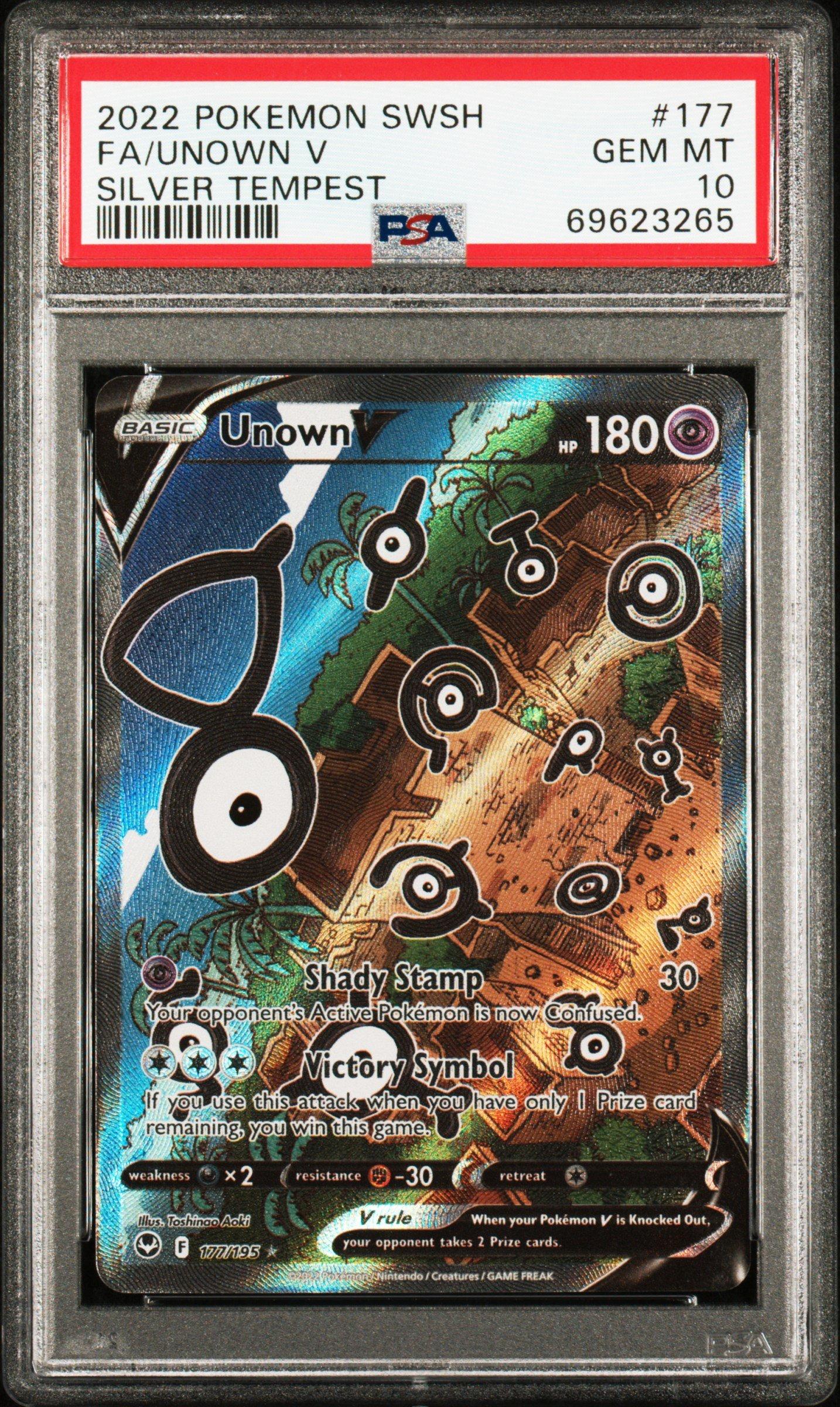 2022 Pokemon Sword & Shield Silver Tempest 177 Full Art/unown V