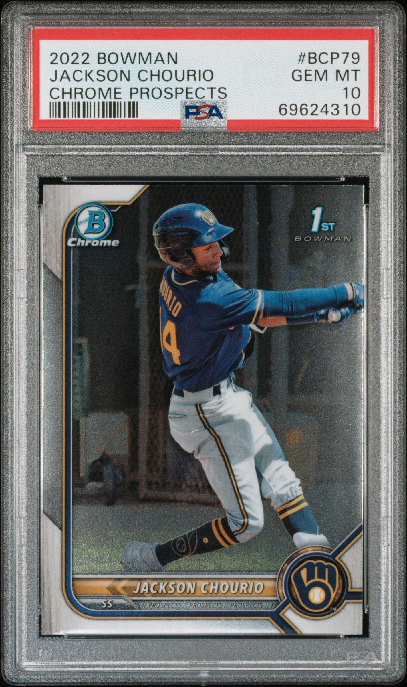2022 Bowman Chrome Prospects Bcp79 Jackson Chourio PSA 10
