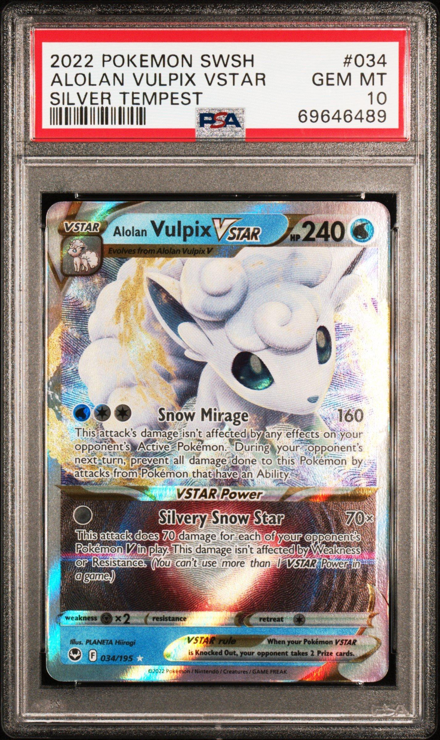 2022 Pokemon Sword & Shield Silver Tempest 034 Alolan Vulpix Vstar