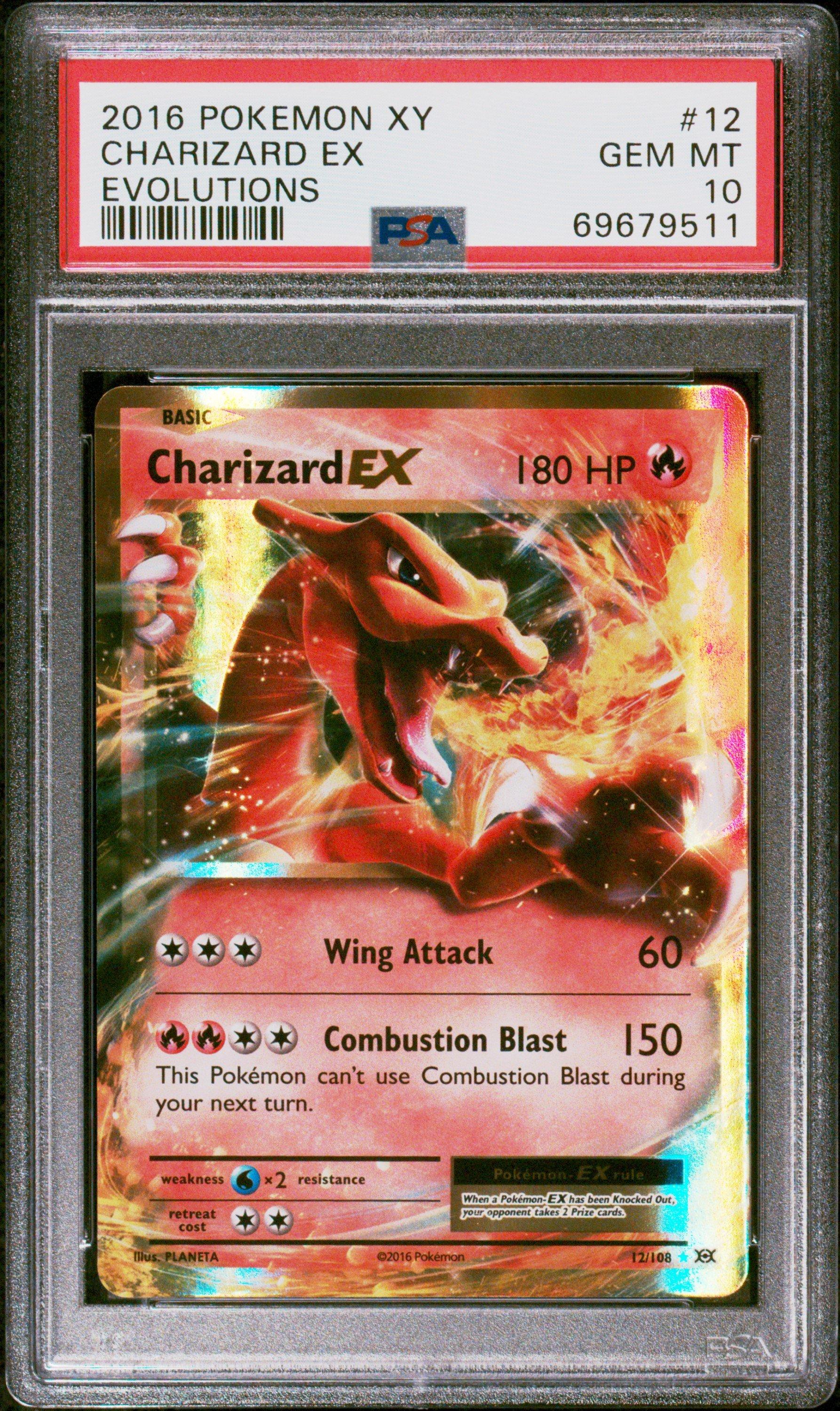 2016 Pokemon Xy Evolutions 12 Charizard Ex PSA 10 Graded Card
