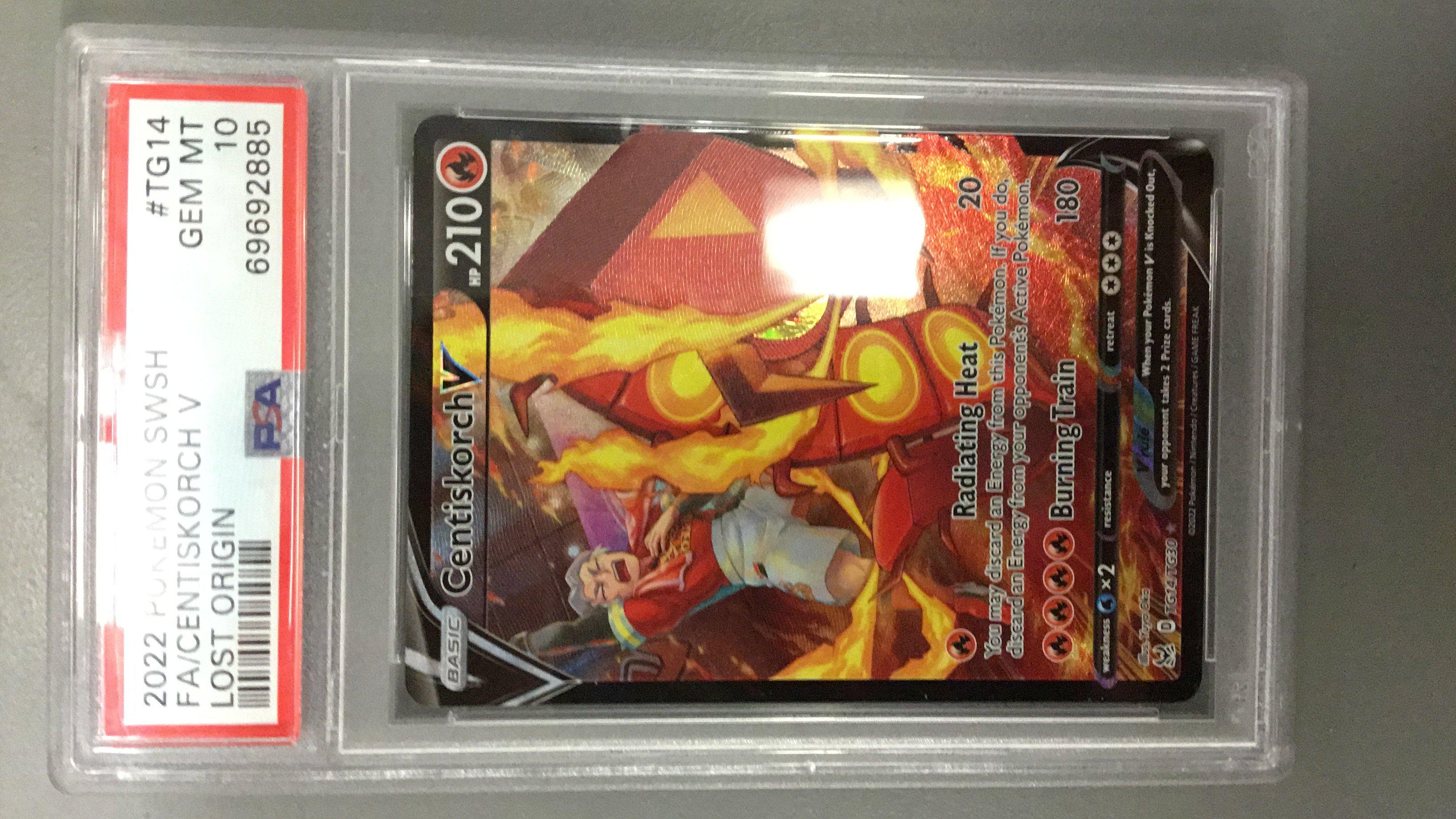 2022 Pokemon Sword & Shield Lost Origin Tg14 Full Art/centiskorch V PSA