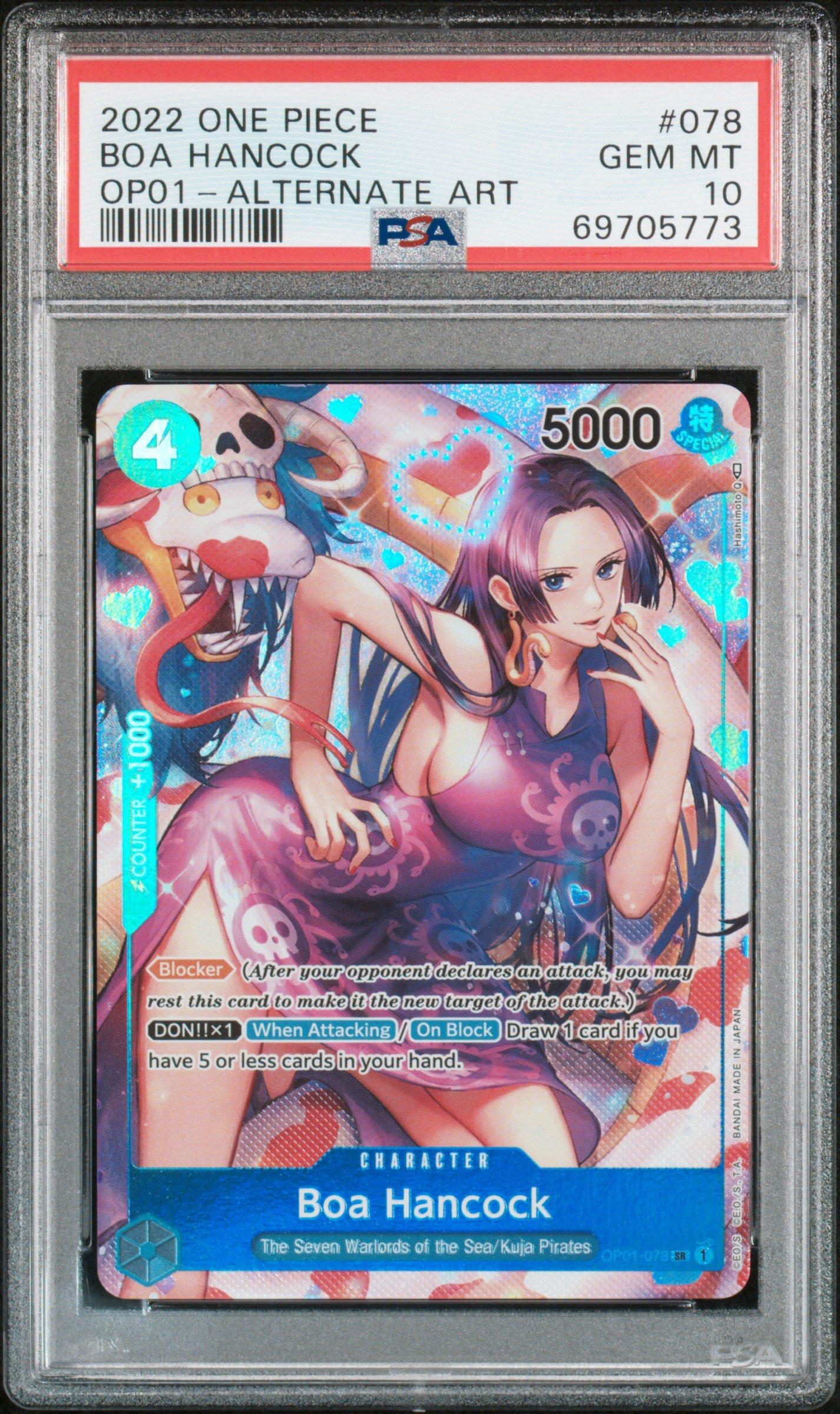 2022 One Piece Romance Dawn 078 Boa Hancock Alternate Art PSA 10