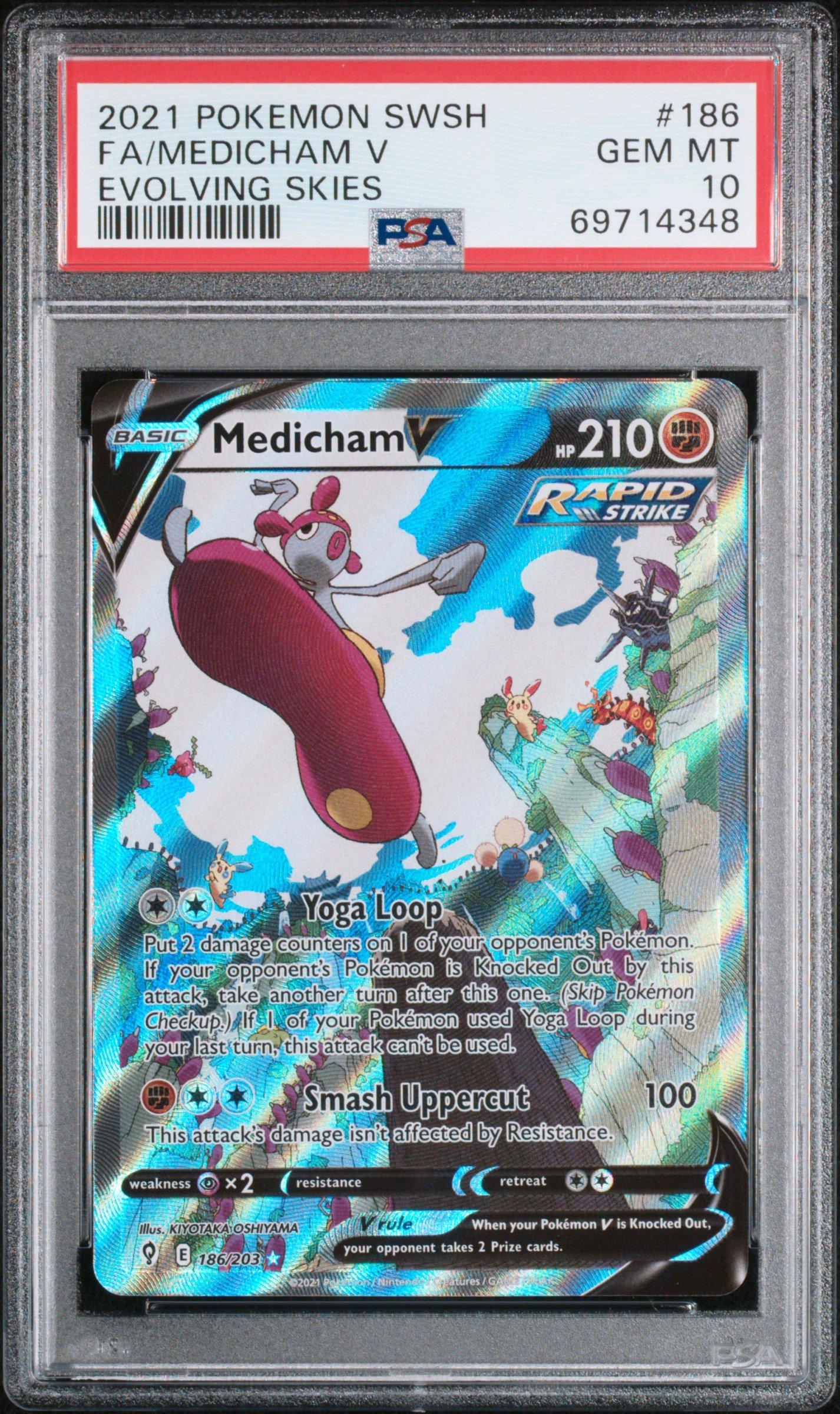 2021 Pokemon Sword & Shield Evolving Skies Full Art/medicham V PSA