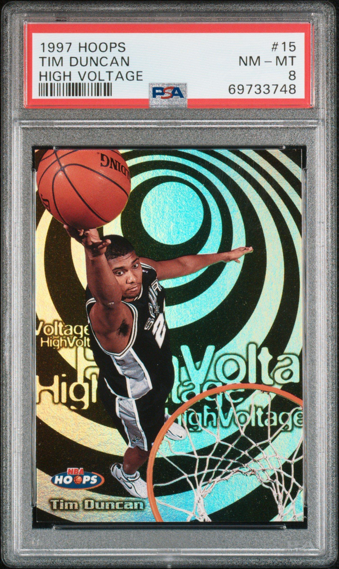 1997 Hoops High Voltage 15 Tim Duncan PSA 8 Graded Card | GameStop