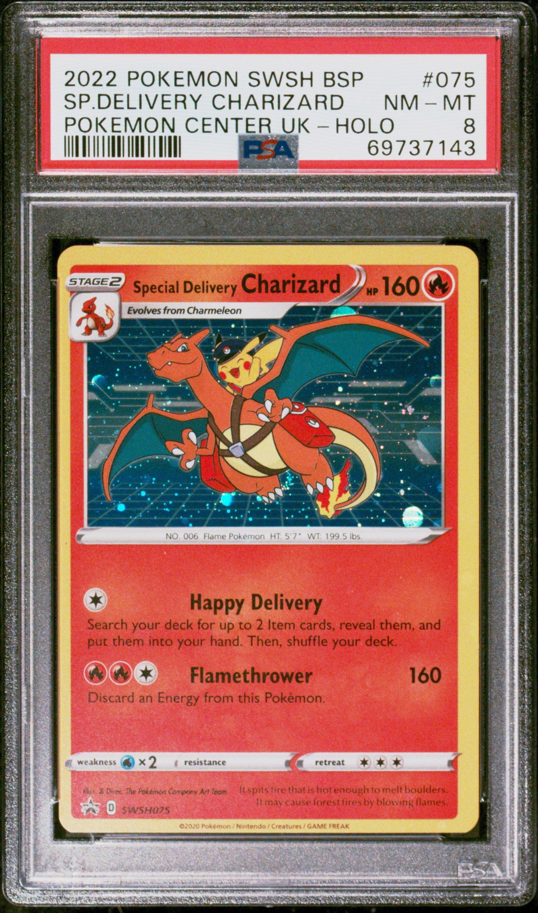 2022 Pokemon Swsh Black Star Promo 075 Special Delivery Charizard-holo Pokemon Center United Kingdom PSA