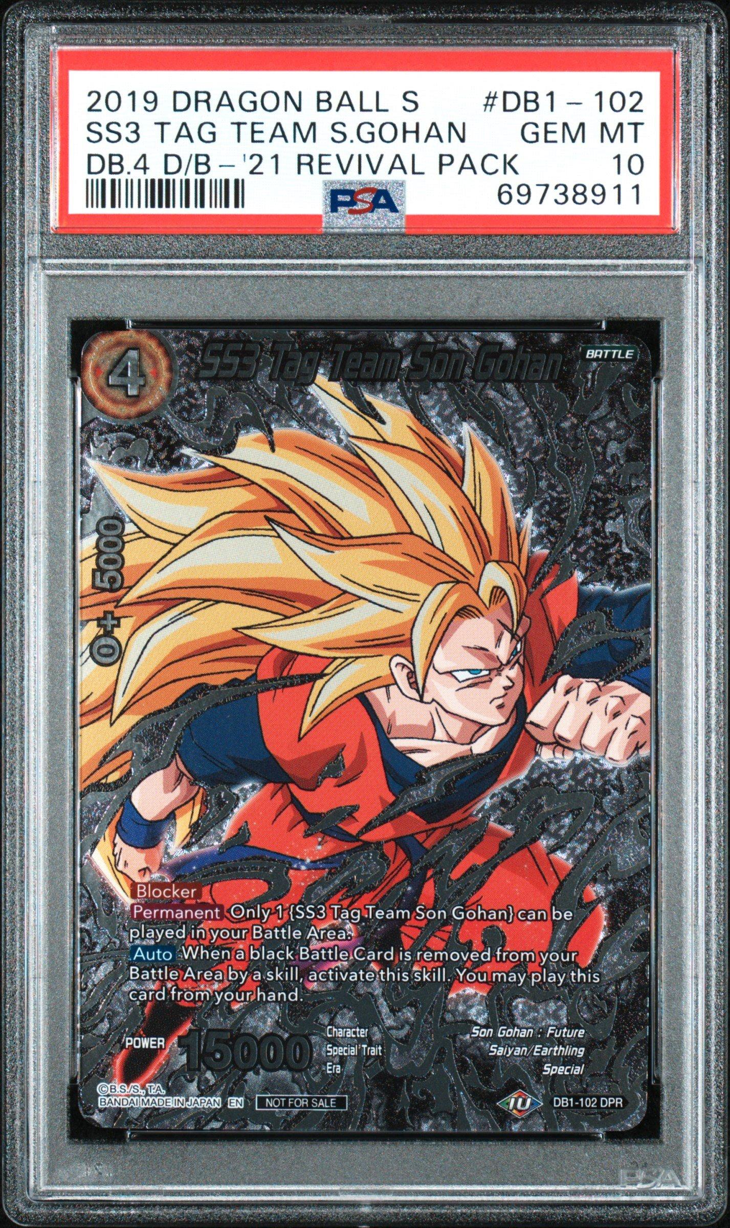 2019 Dragon Ball Super Card Game Draft Box 4 Dragon Brawl Db1-102 Ss3 Tag Team Son Gohan 2021 Revival Pack PSA 10