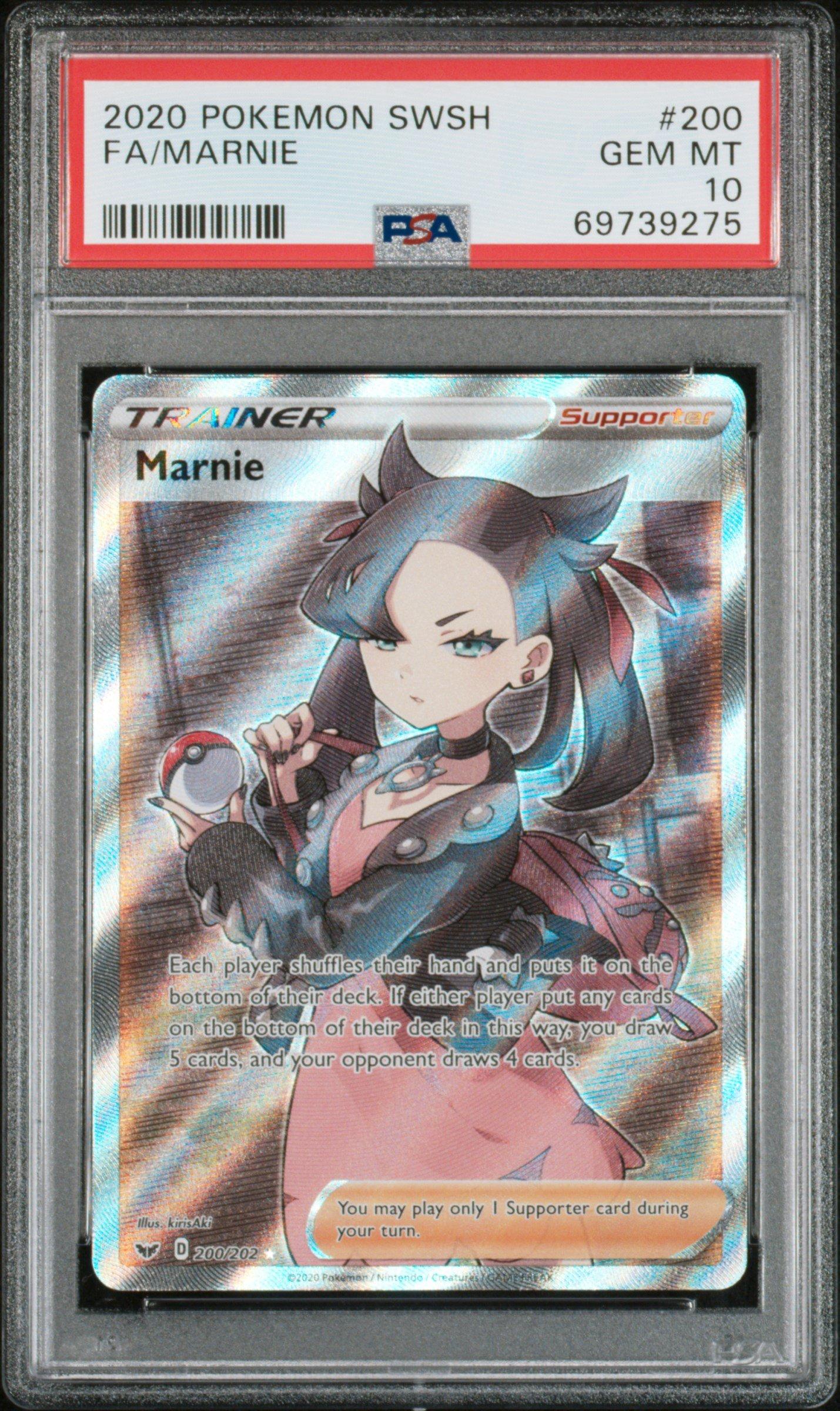 marnie pokemon card full art Marnie SWSH121 Pokmon Extended PSA Artwork Protective Card Display Case