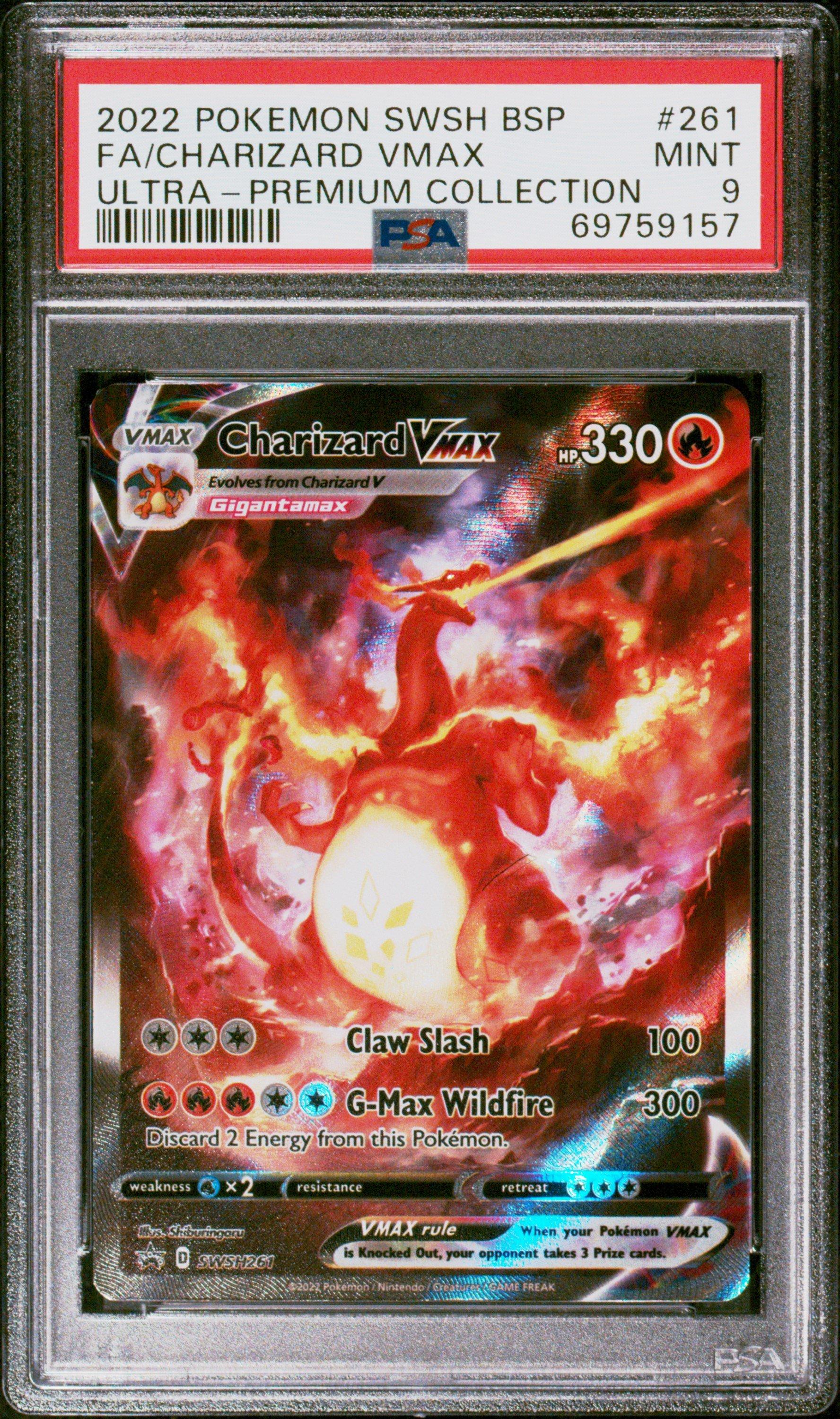 2022 Pokemon Swsh Black Star Promo 261 Fa/charizard Vmax PSA