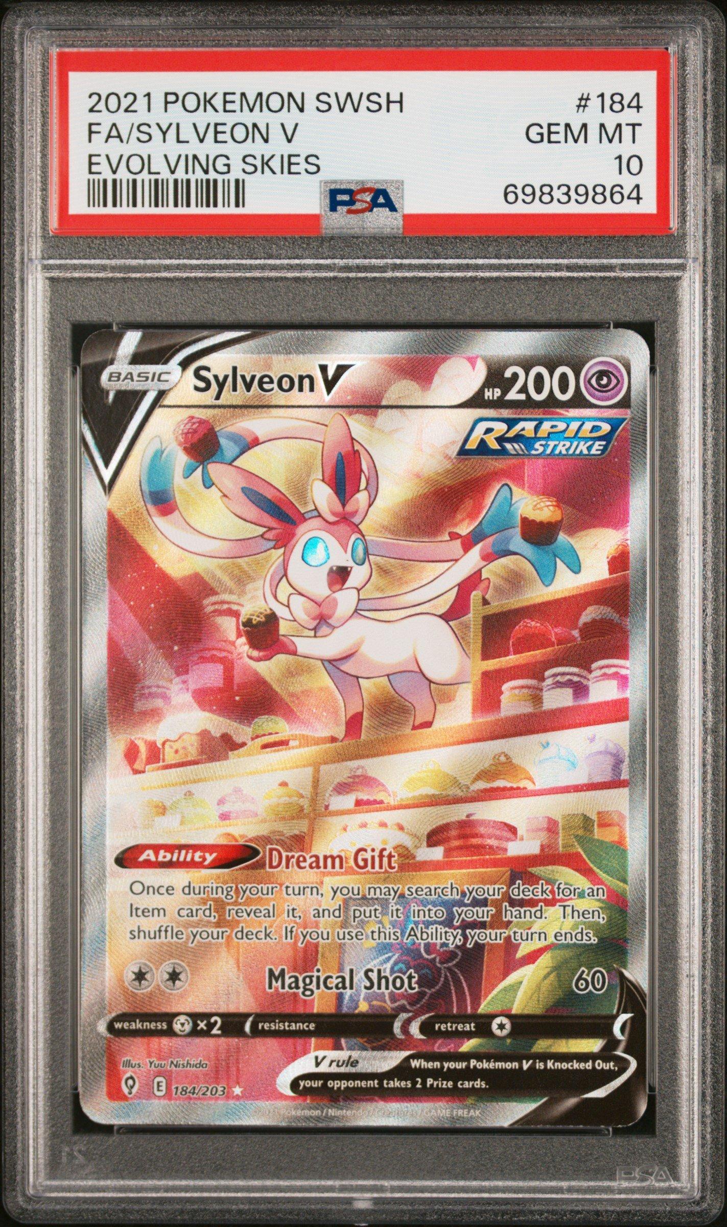 2021 Pokemon Sword & Shield Evolving Skies 184 Full Art/sylveon V