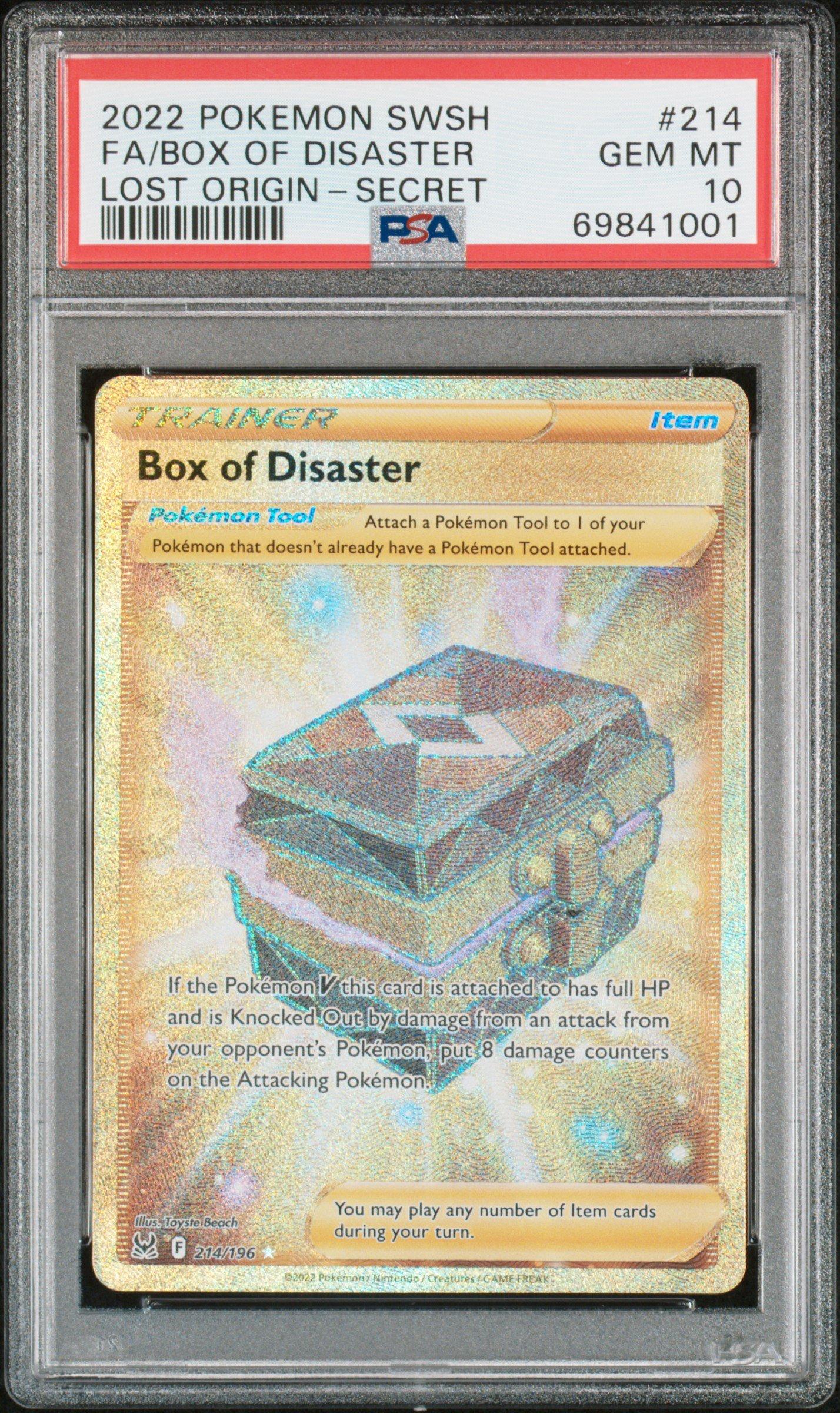 2022 Pokemon Sword & Shield Lost Origin 214 Full Art/box Of Disaster Secret  PSA 10 Graded Card | GameStop