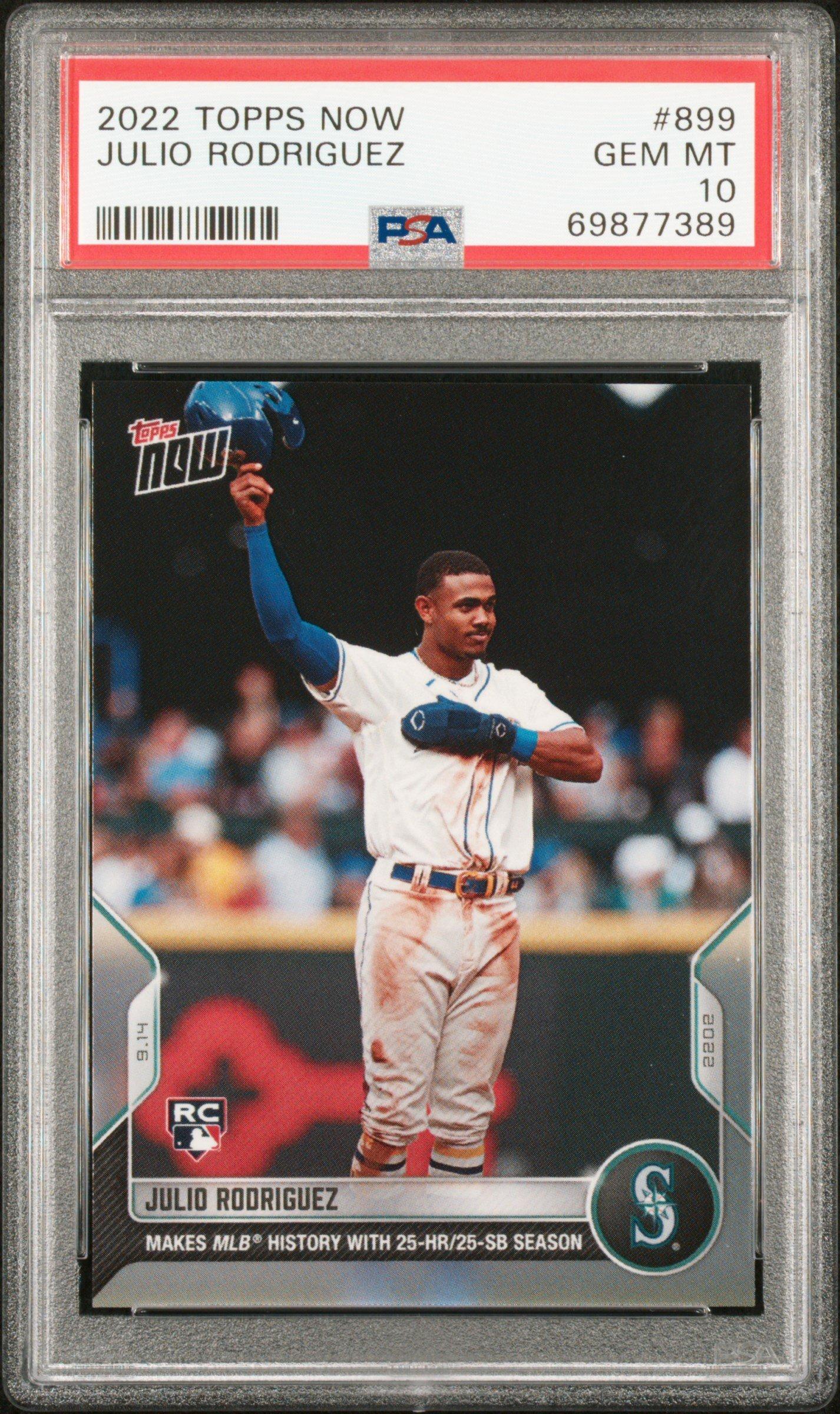 2022 Topps Now 899 Julio Rodriguez PSA 10 Graded Card | GameStop