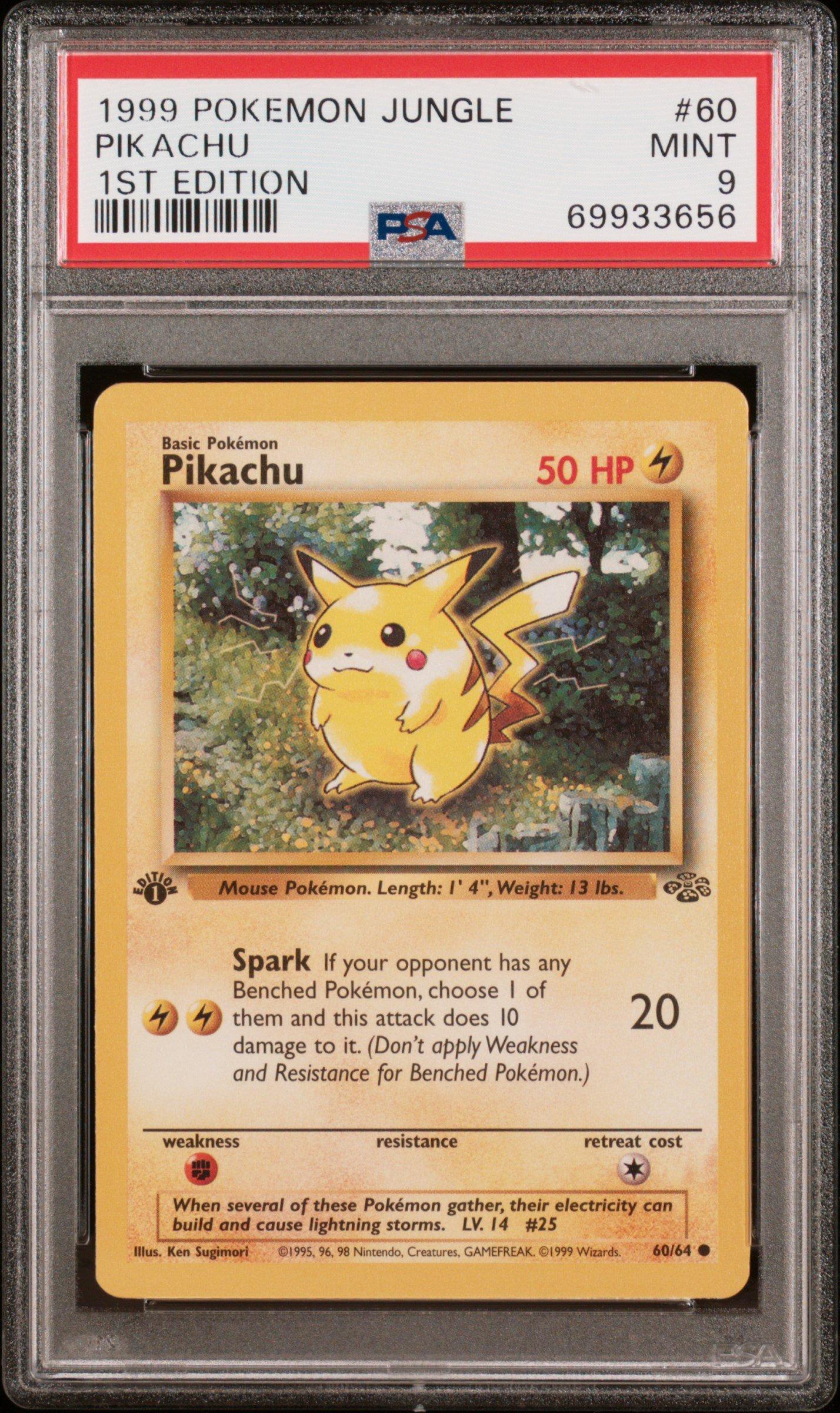 pikachu pokemon card 60 hp Pikachu 60 HP Excellent Condition