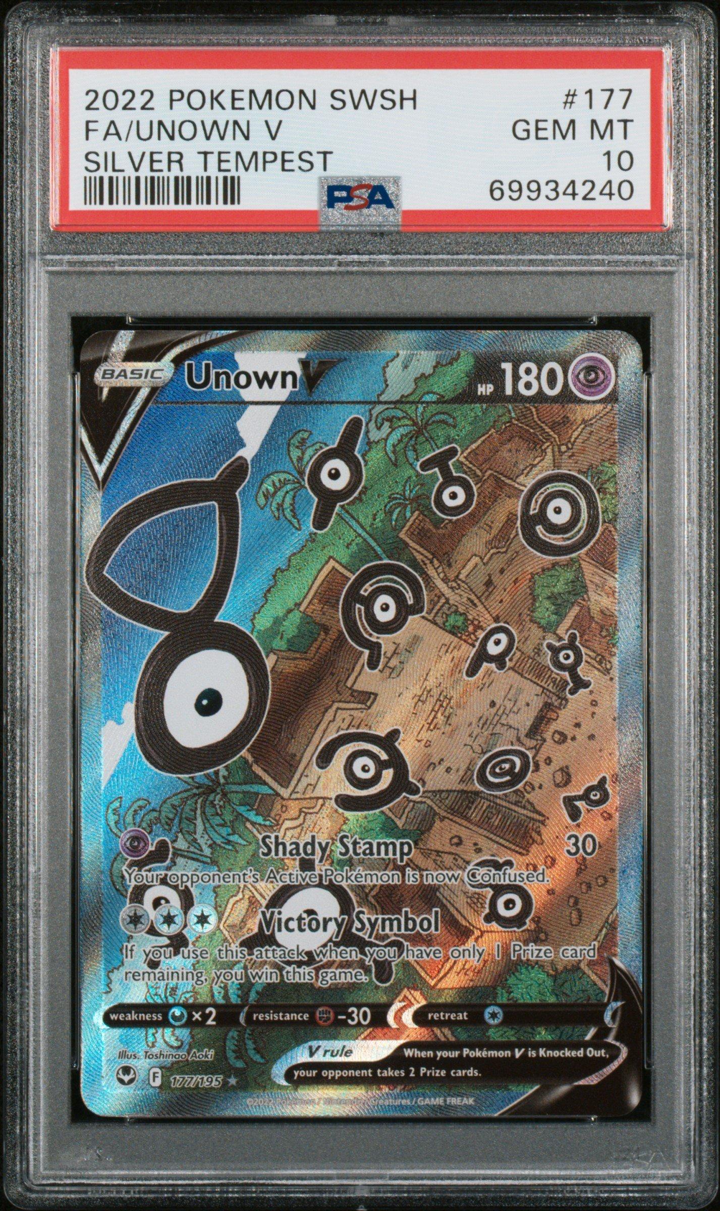 2022 Pokemon Sword & Shield Silver Tempest 177 Full Art/unown V