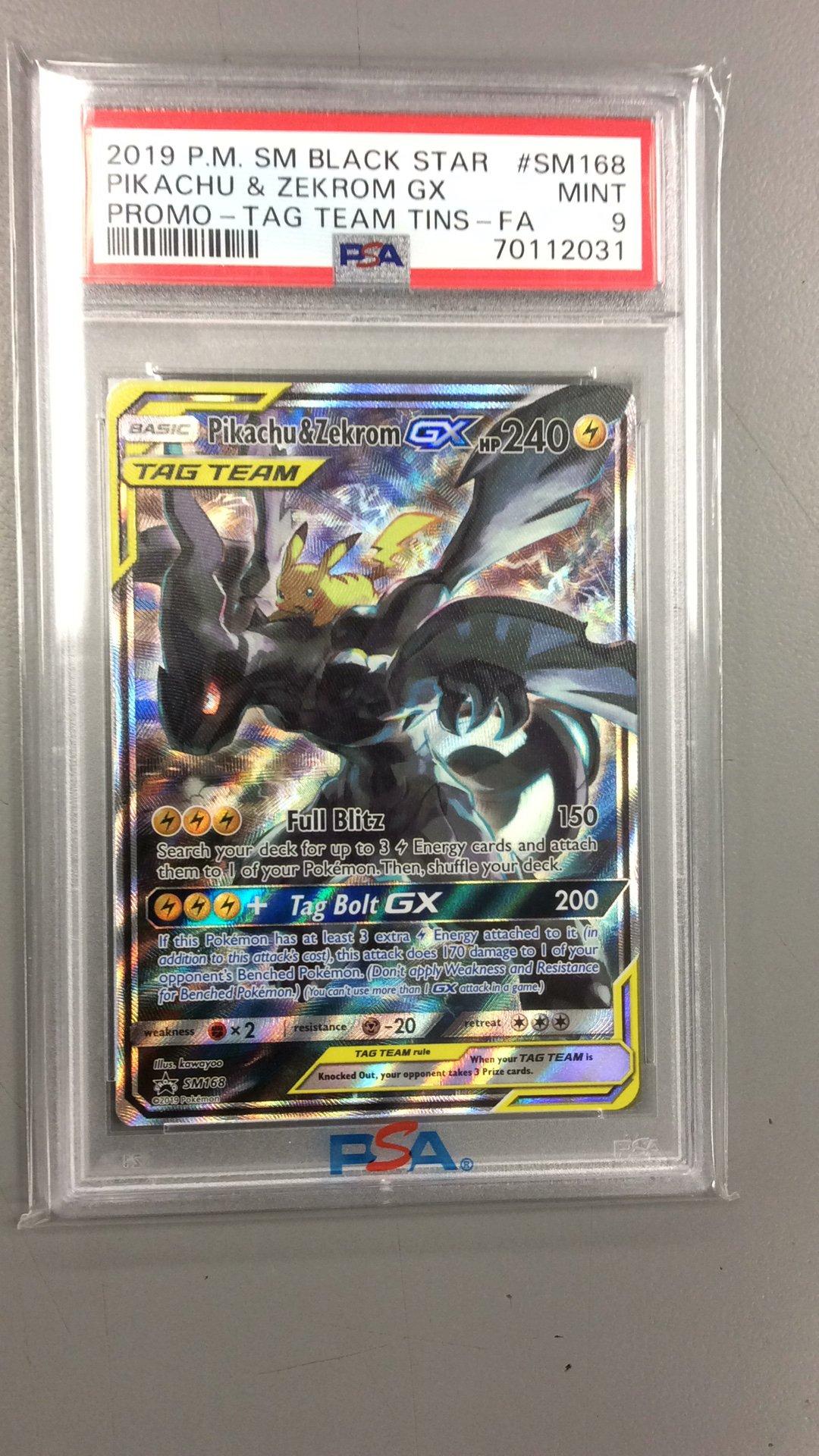 2019 Pokemon Sm Black Star Promo Sm168 Full Art/pikachu & Zekrom
