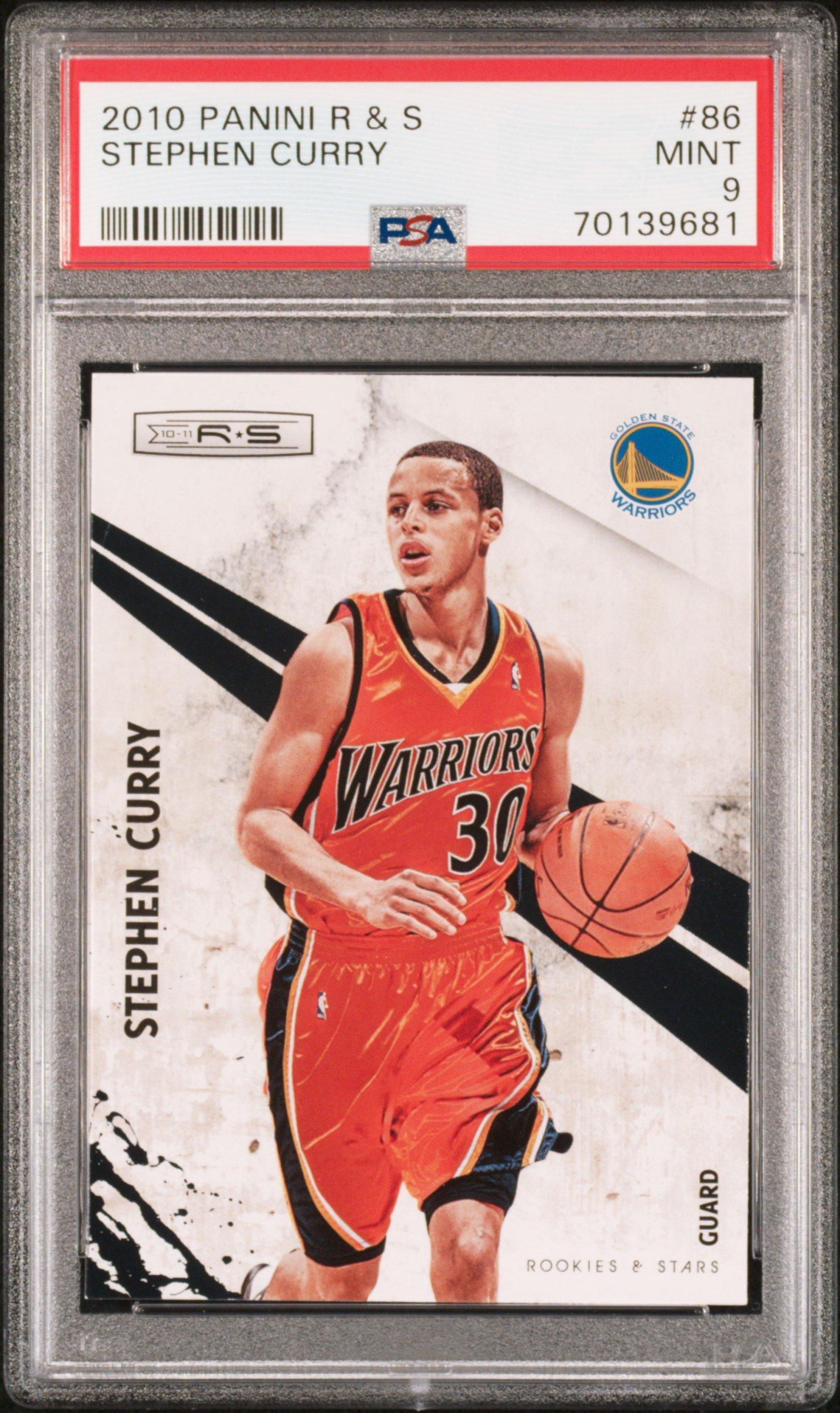 2010 Panini Rookies & Stars 86 Stephen Curry PSA 9 Graded Card 