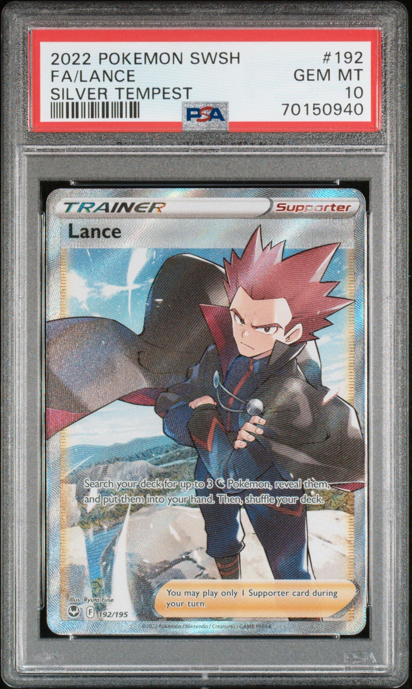2022 Pokemon Sword & Shield Silver Tempest 192 Full Art/lance PSA