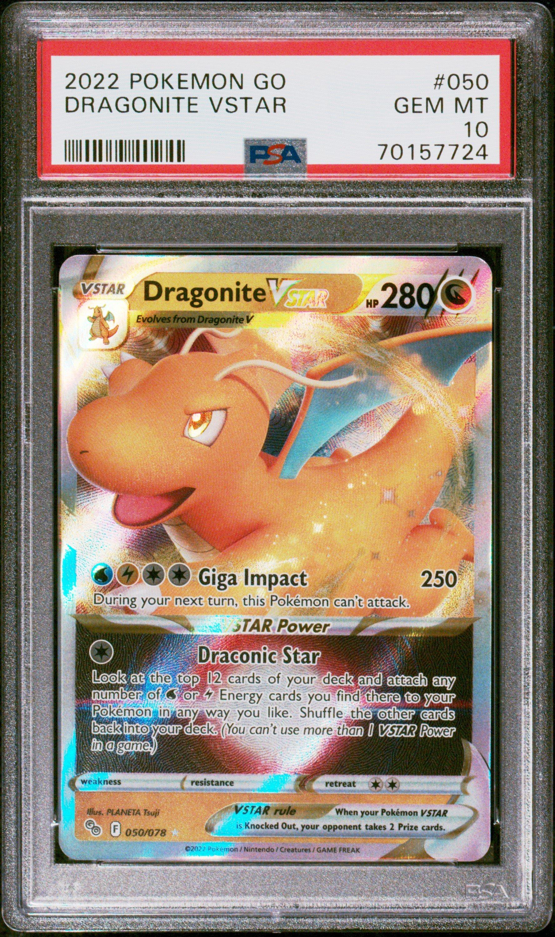 dragonite vstar pokemon go card Pokemon TCG - Dragonite VSTAR Pokemon GO Full Art Holo Card 050/078 main image 1