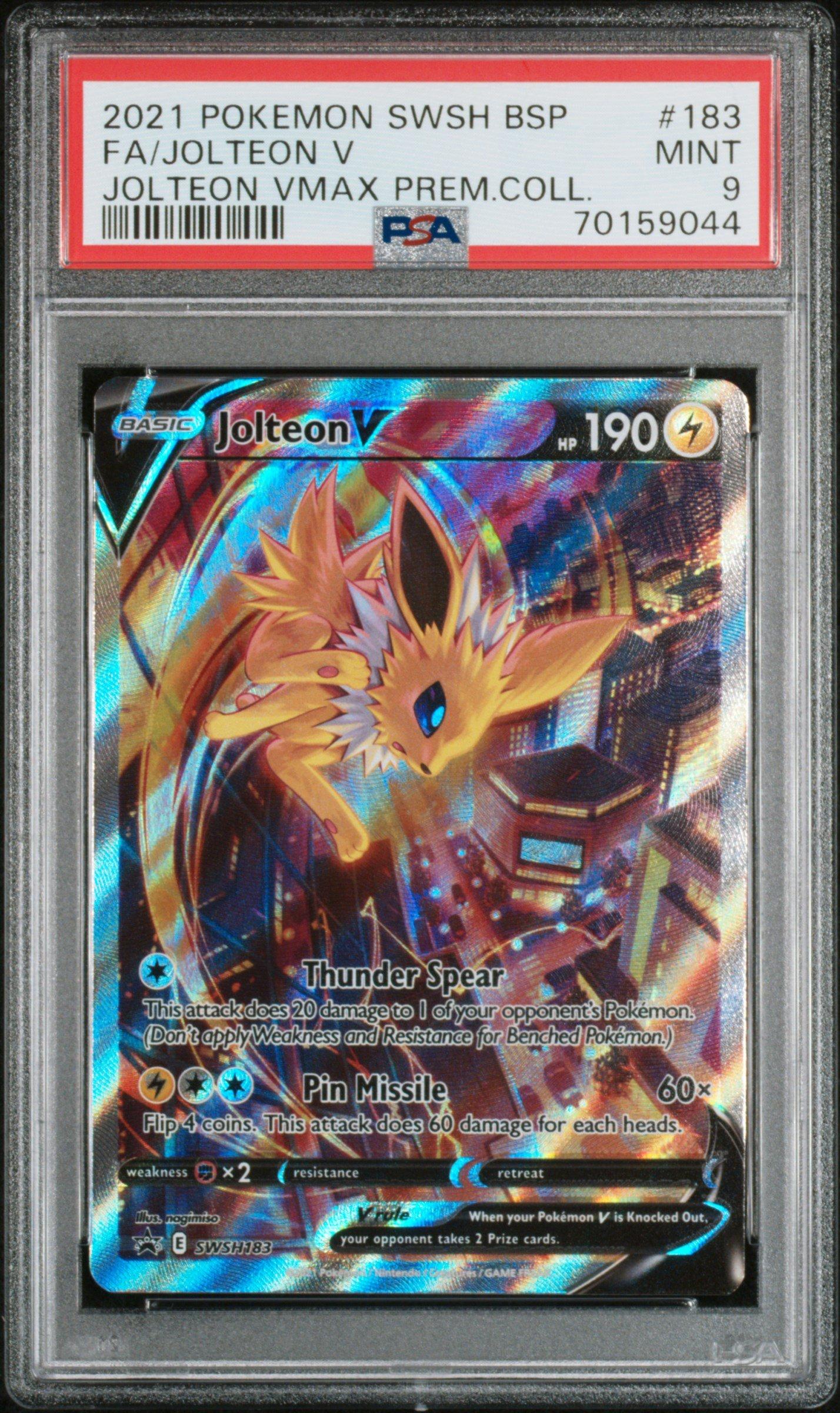 jolteon v pokemon card value SHOP Jolteon V SR 079/069 Eevee Heroes s6a Japanese Alt Art Pokemon Card  PSA 9 – TCGHOBBY main image 0