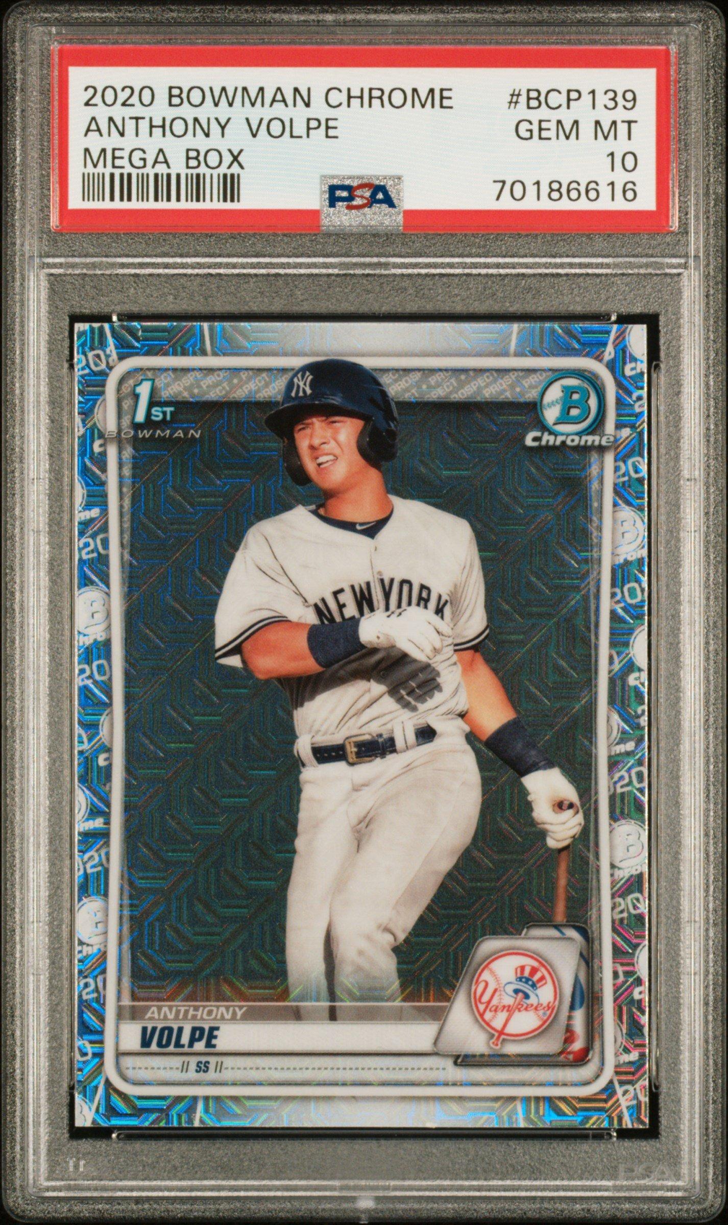 2020 Bowman Chrome Mega Box Bcp139 Anthony Volpe PSA 10