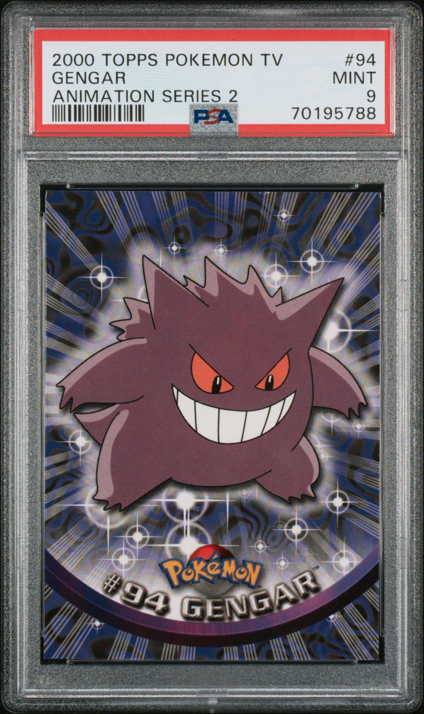 2000 Topps Pokemon Tv Animation Series 2 94 Gengar PSA 9 Graded