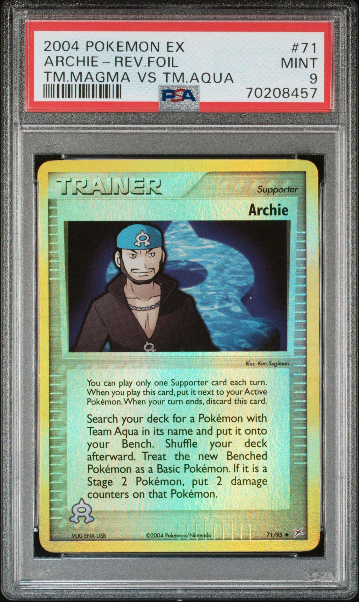 2004 Pokemon Ex Team Magma Vs Team Aqua 71 Archie-reverse Foil PSA 9 Graded  Card | GameStop