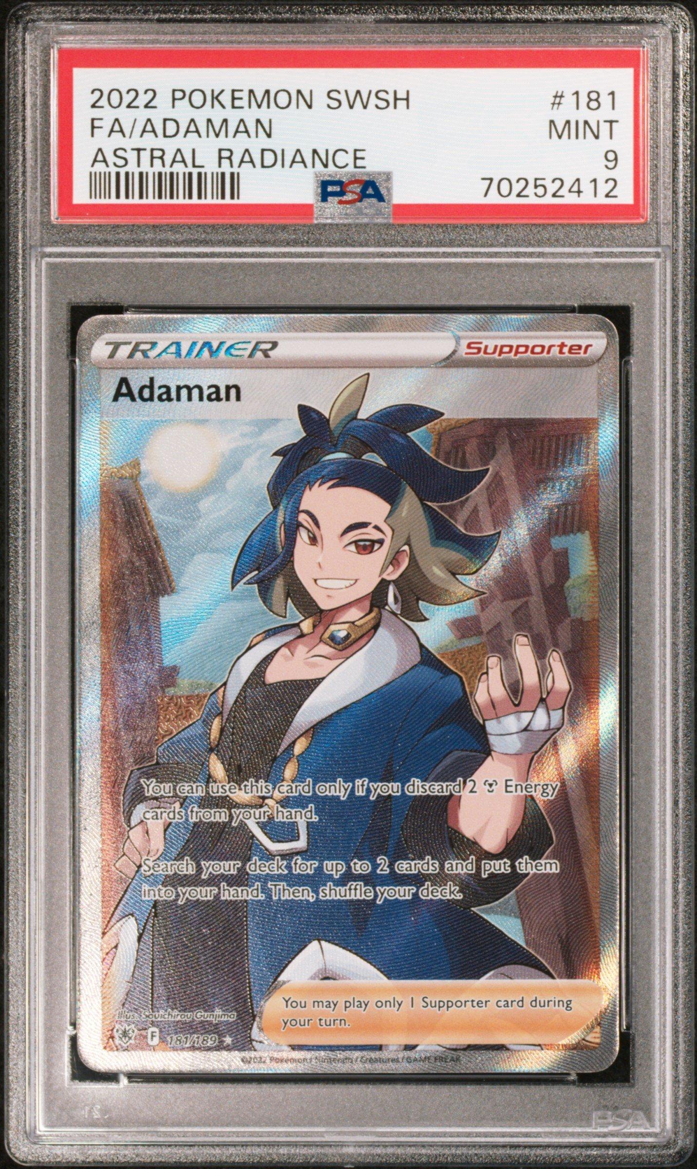2022 Pokemon Sword & Shield Astral Radiance 181 Full Art/adaman PSA