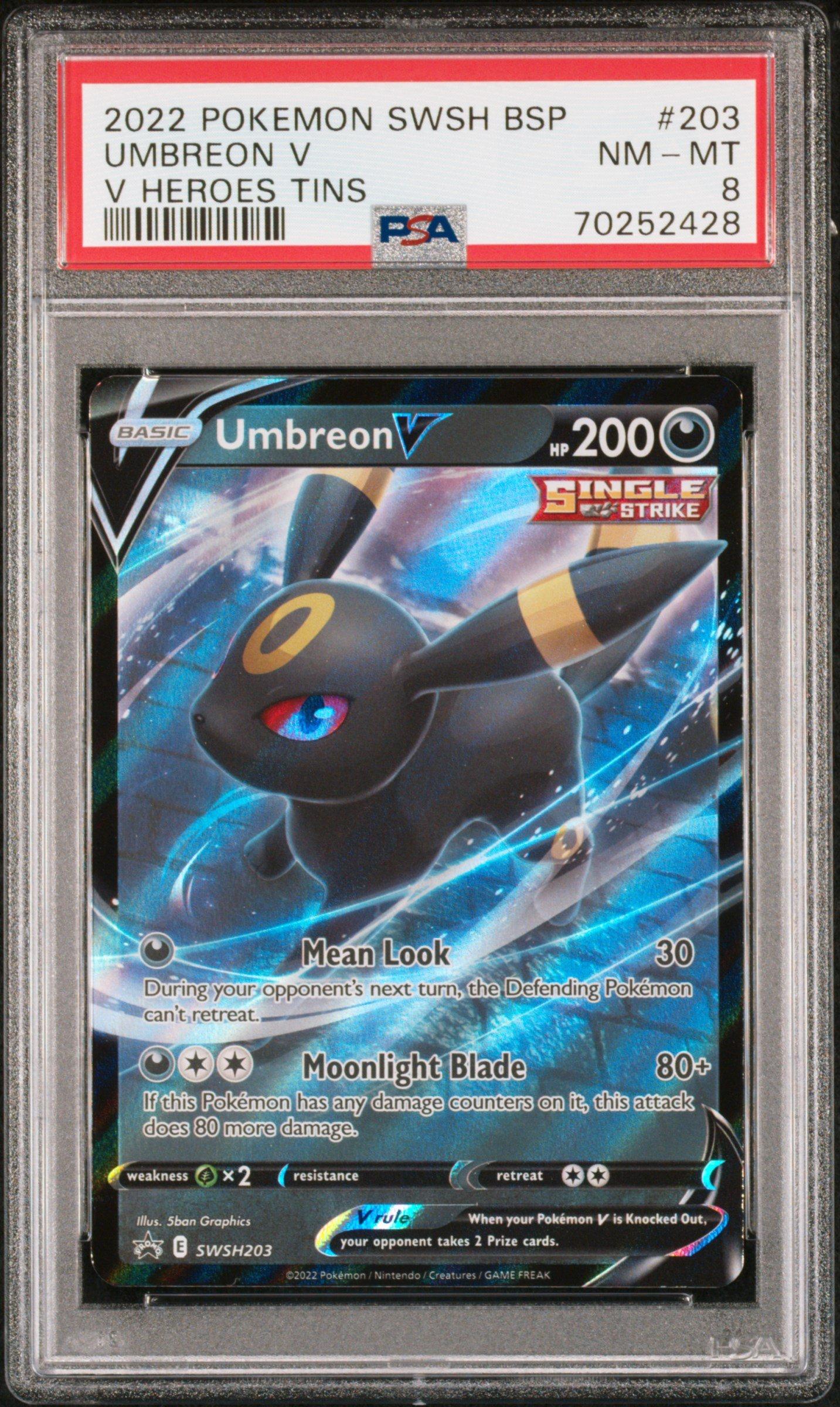 2022 Pokemon Swsh Black Star Promo 203 Umbreon V V Heroes Tins PSA
