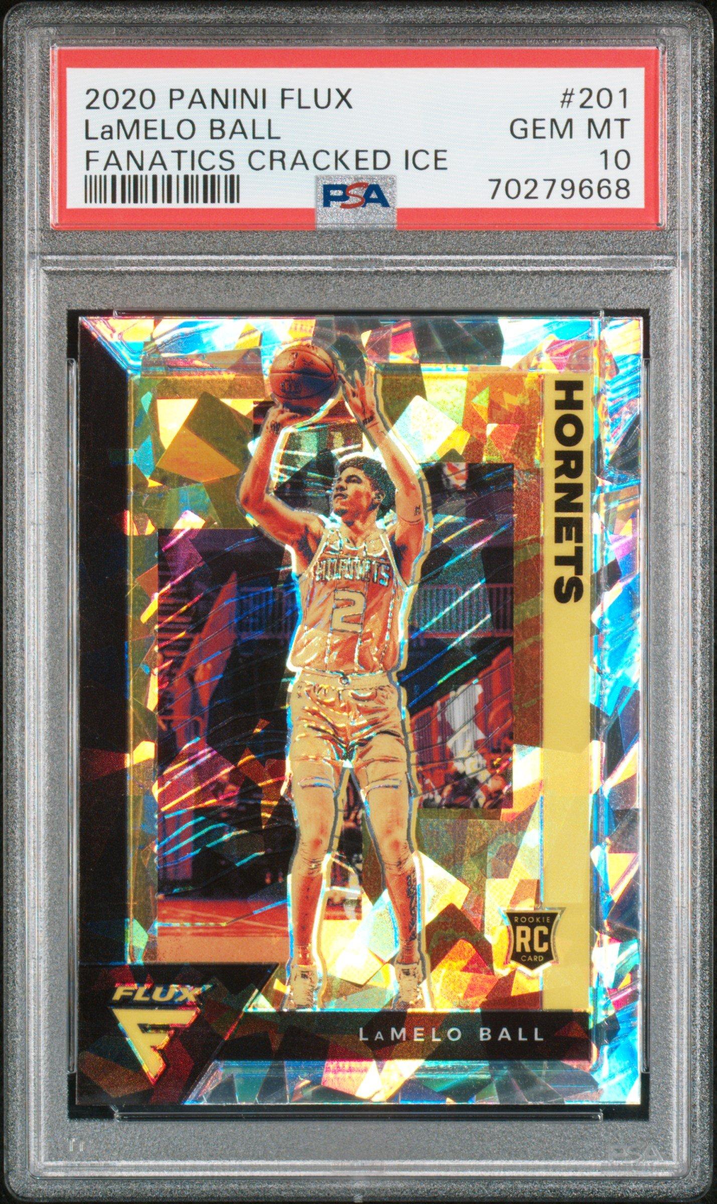 fanatics graded cards 2020 Panini Flux 201 Lamelo Ball Cracked Ice PSA 10 they keep your prized pieces safe PSA at Fanatics Fest 2026: