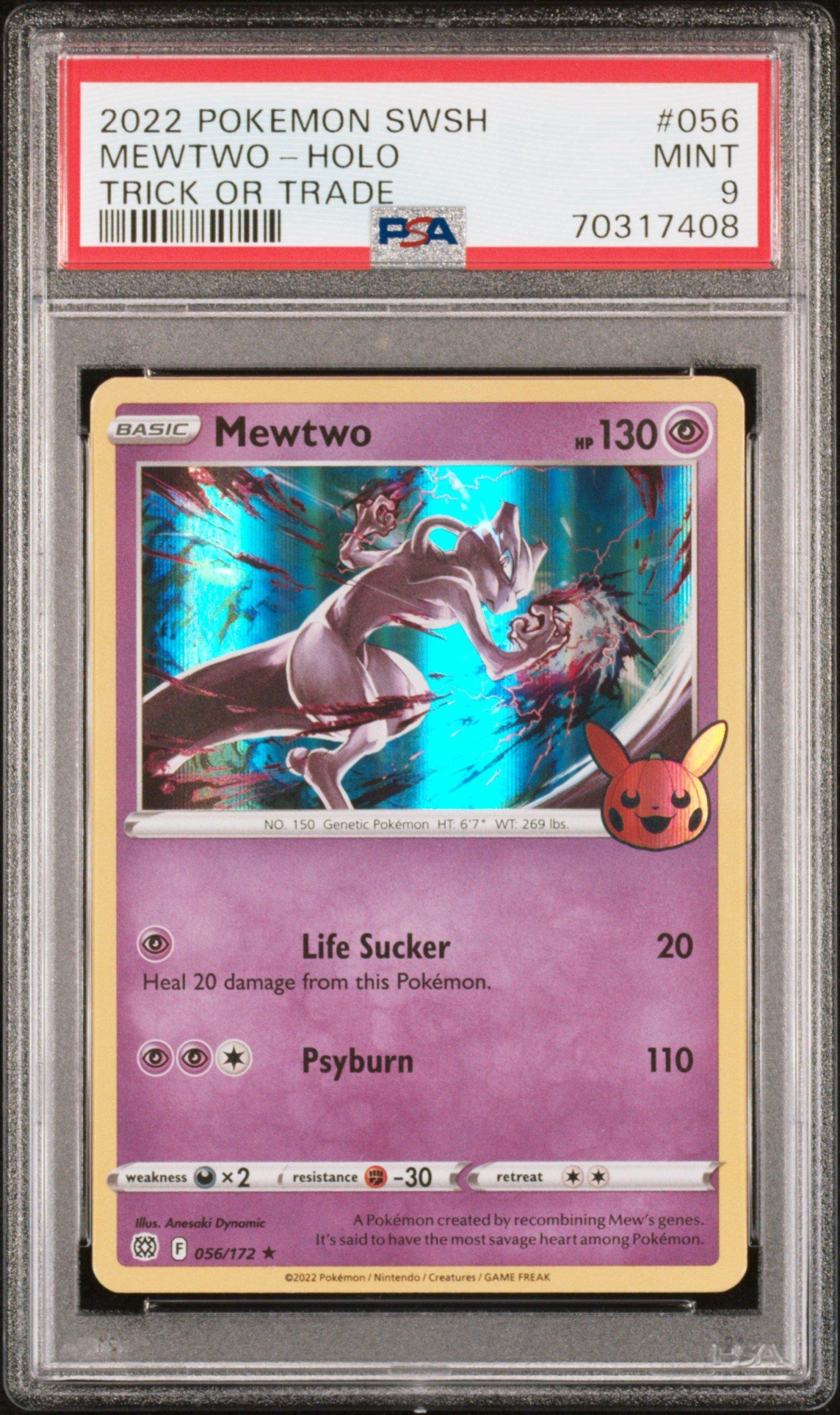 2022 Pokemon Sword & Shield Brilliant Stars 056 Mewtwoholo Trick Or