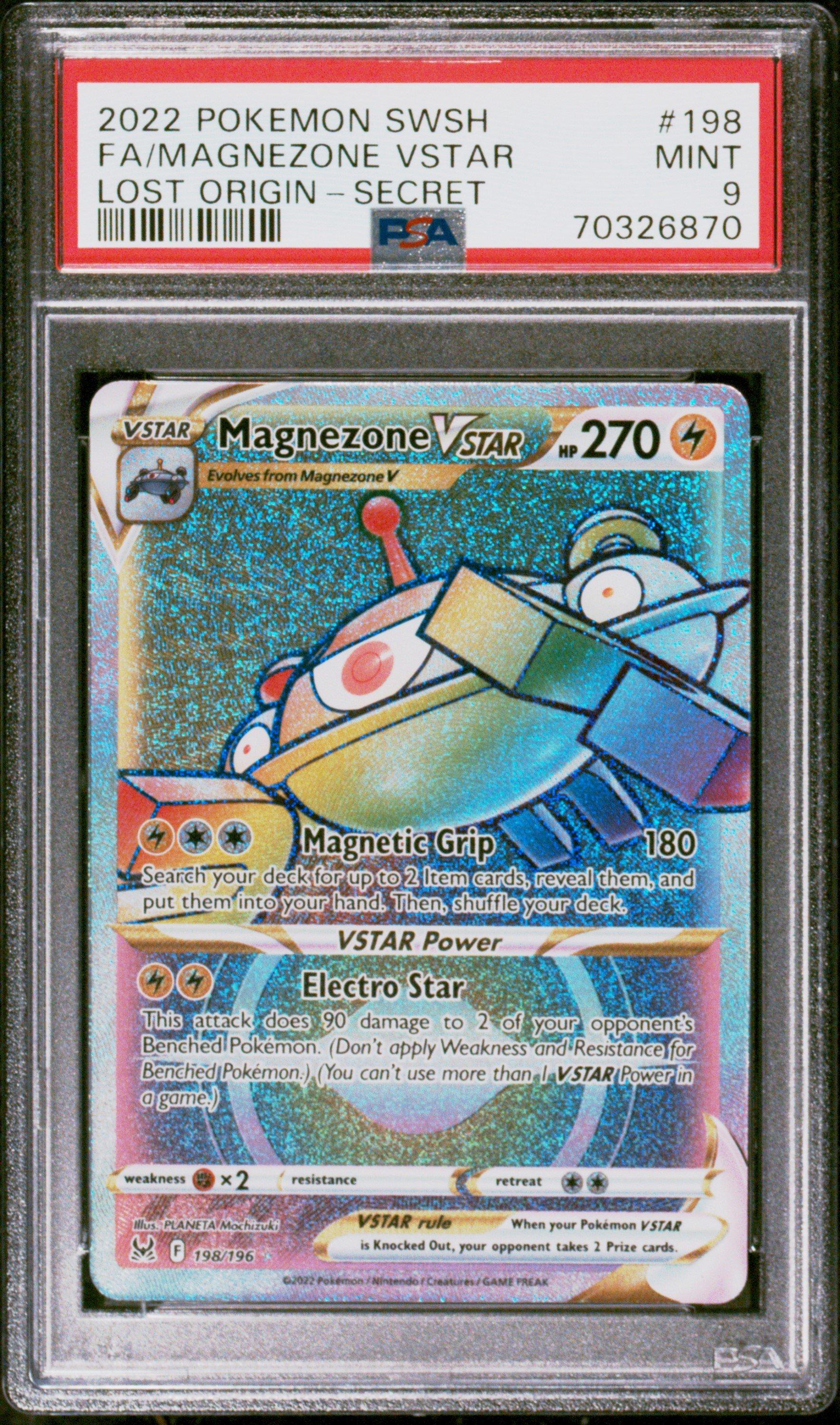 2022 Pokemon Sword & Shield Lost Origin 198 Full Art/magnezone Vstar Secret PSA