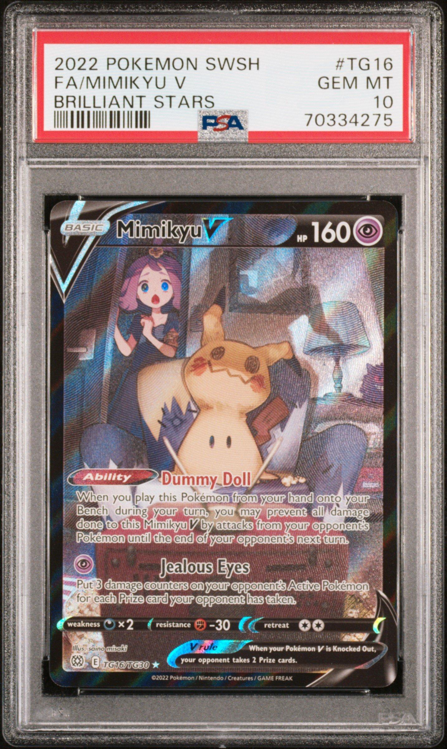 2022 Pokemon Sword & Shield Brilliant Stars Tg16 Full Art/mimikyu