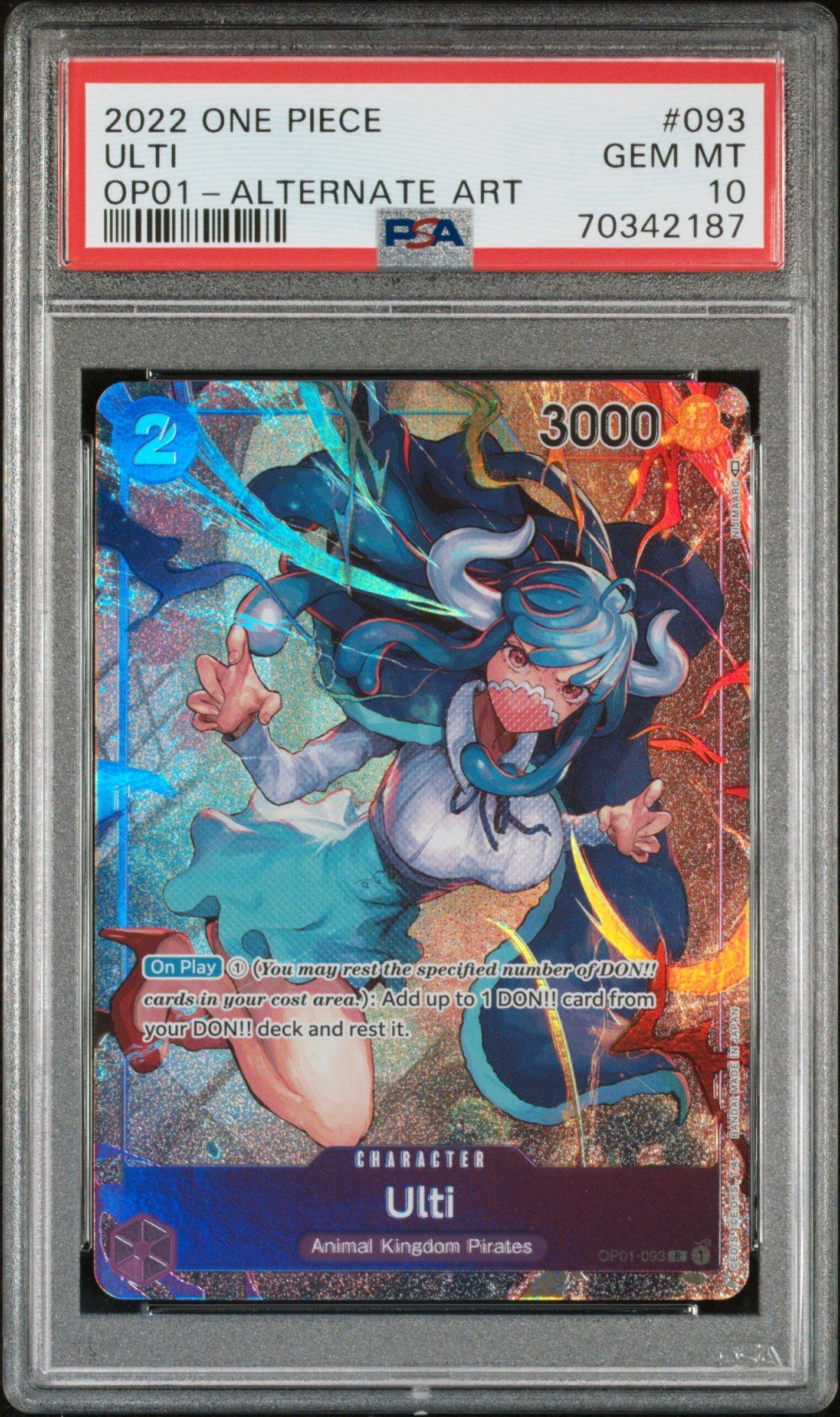 2022 One Piece Op01-romance Dawn 093 Ulti Alternate Art PSA 10