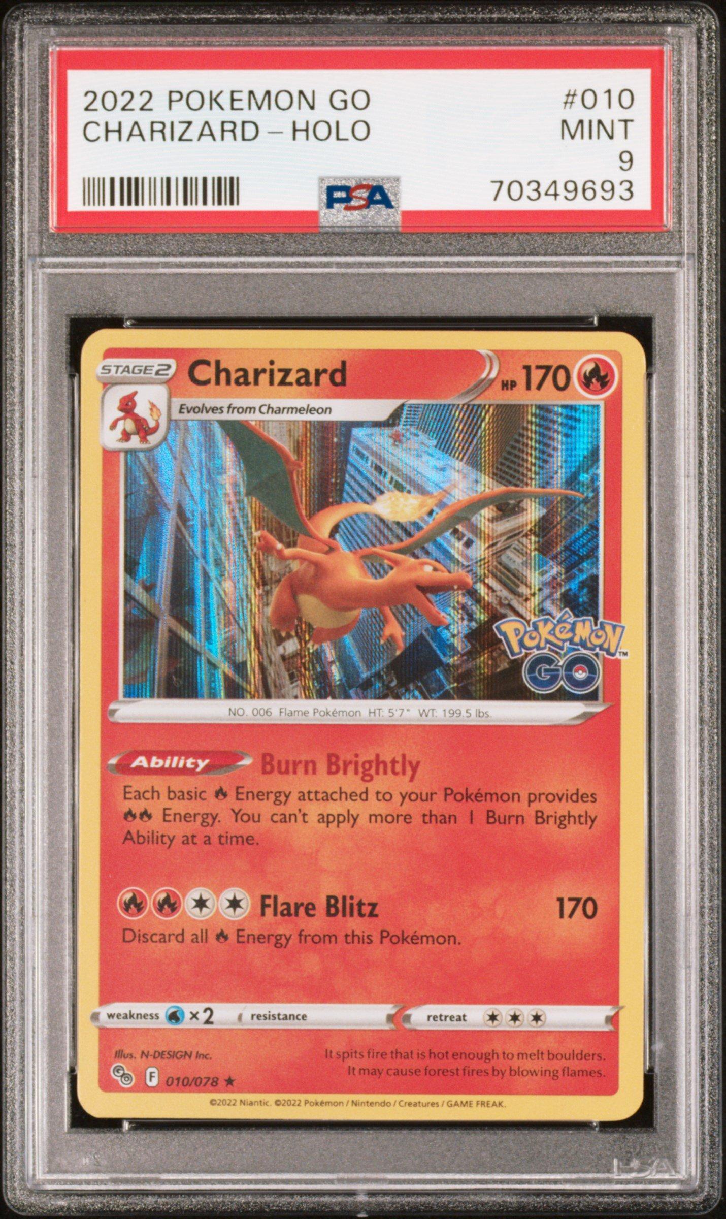 2022 Pokemon Go 010 Charizard-holo PSA