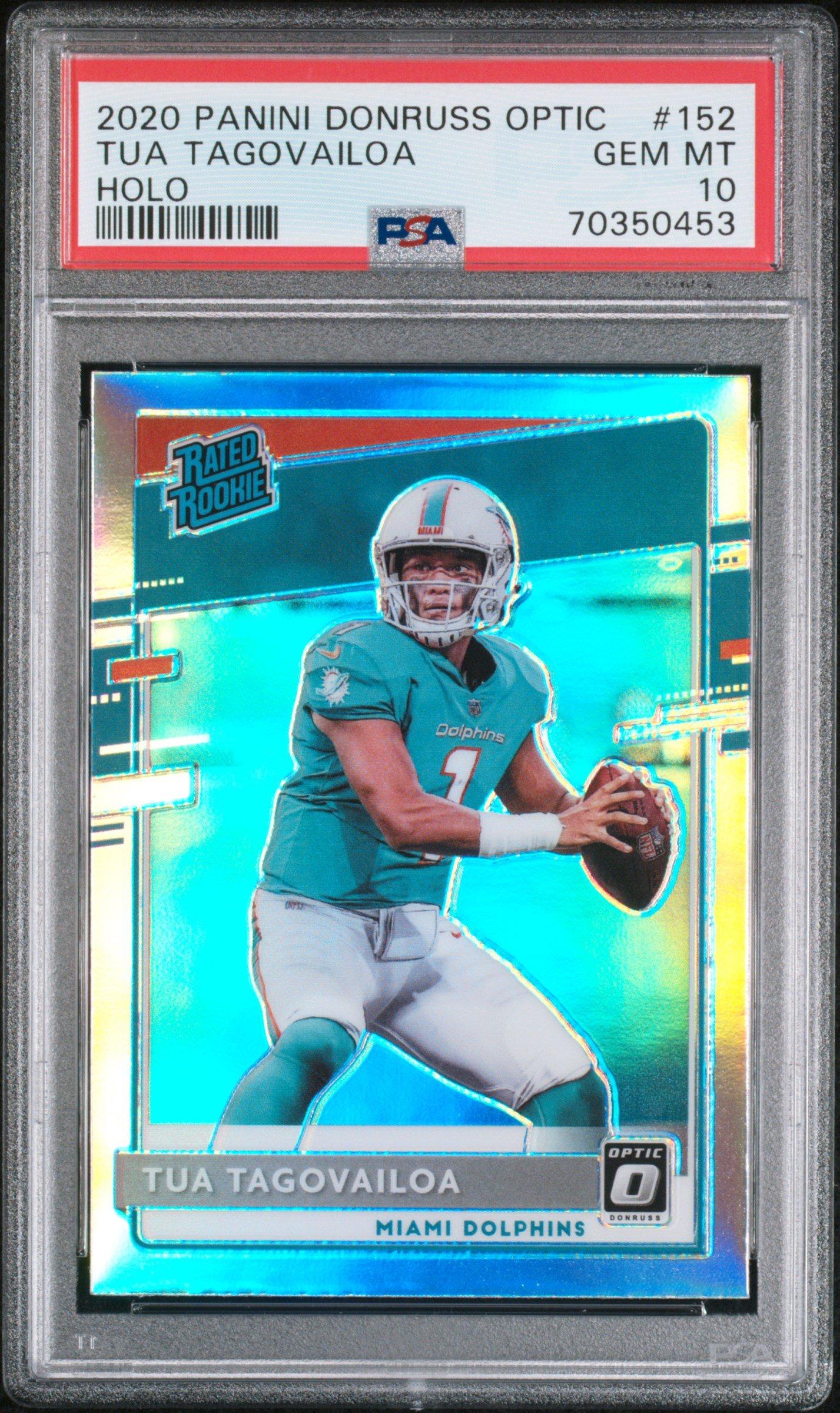 2020 Panini Donruss Optic 152 Tua Tagovailoa Holo PSA