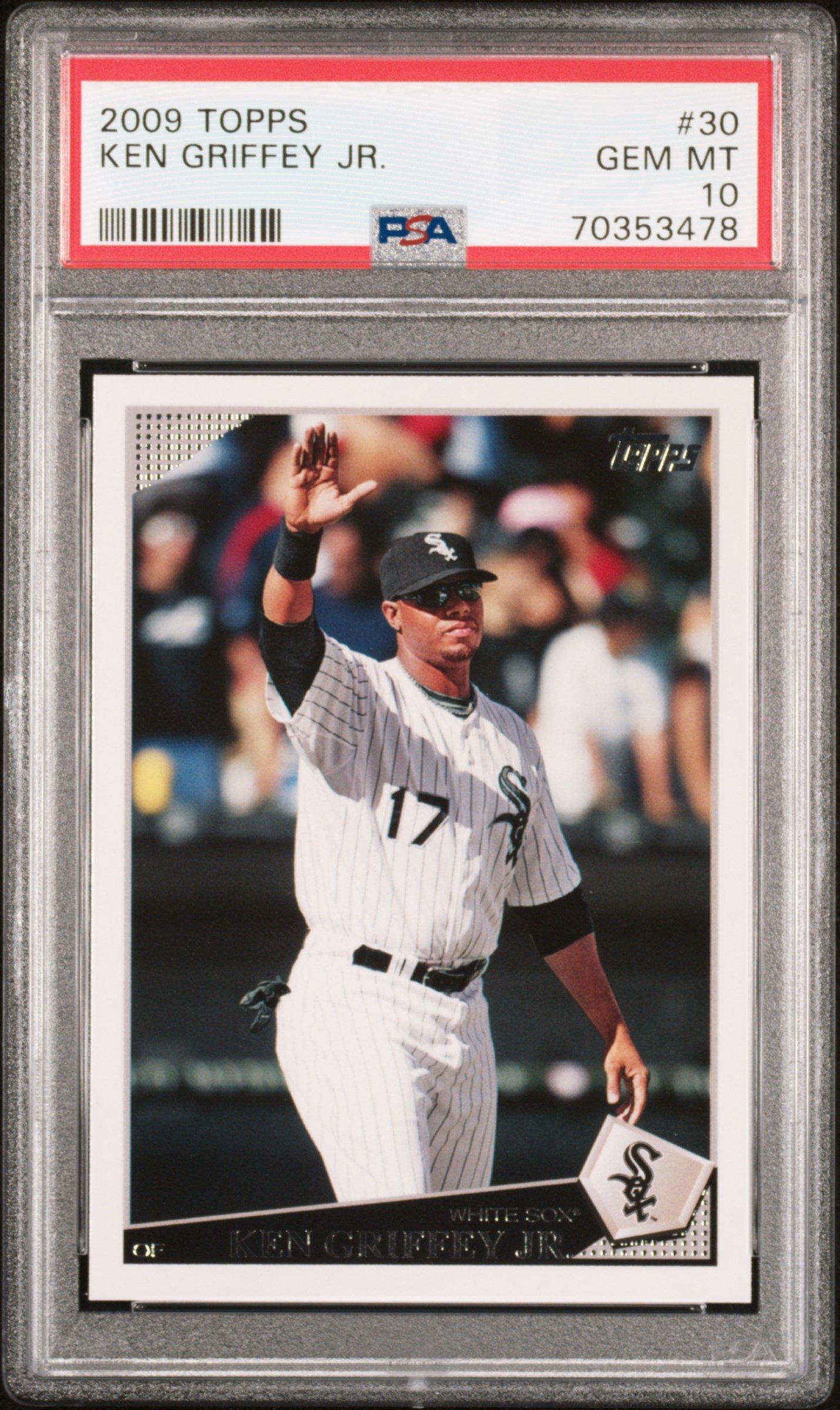 ken griffey jr graded cards rookie card Ken Griffey Jr 1989 Donruss Autograph Rookie Card #33 PSA 9 PSA/DNA 10 receiving an autograph Grade 10 Lot - (3) Csg Graded
