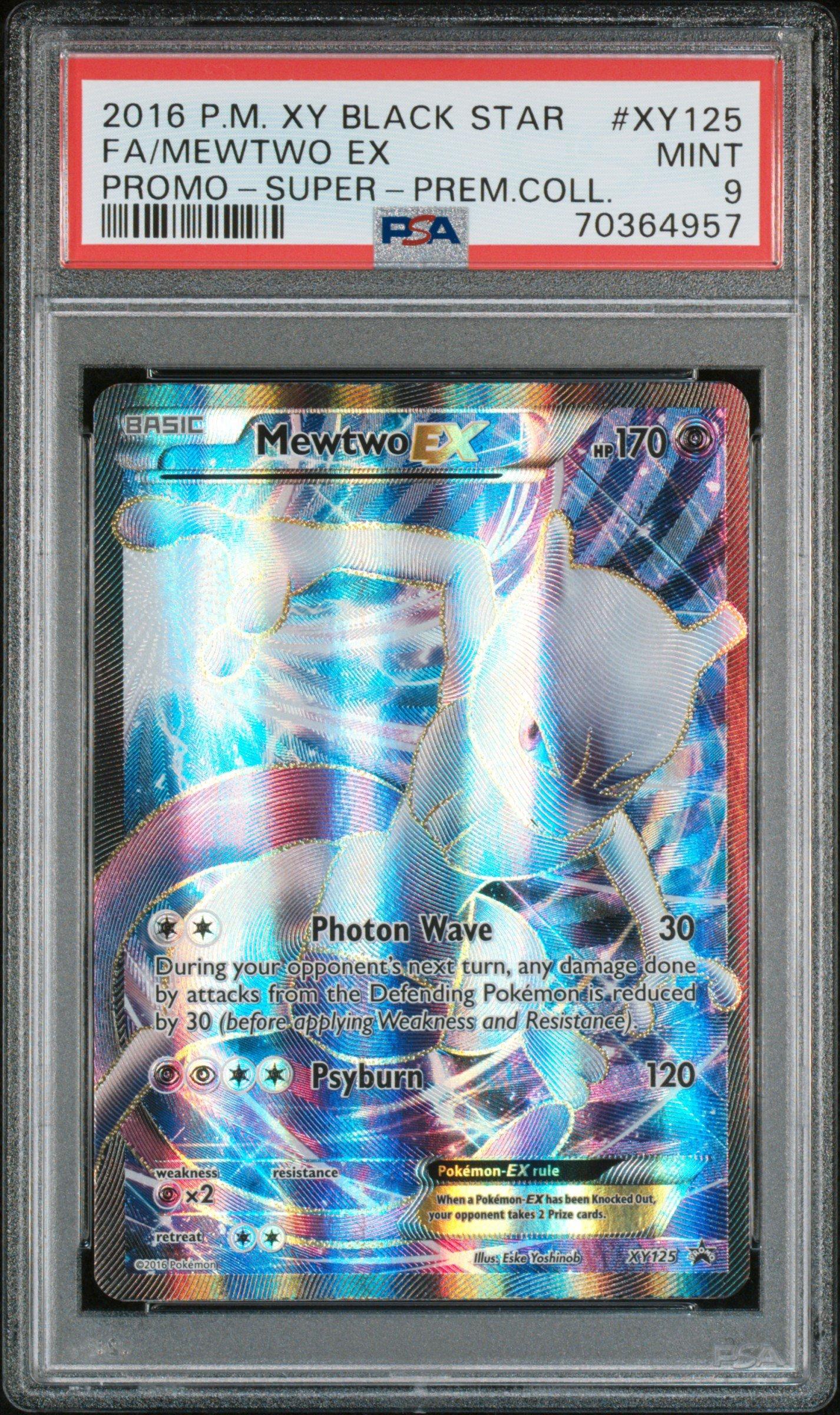 2016 Pokemon Xy Black Star Promo Xy125 Full Art/mewtwo Ex