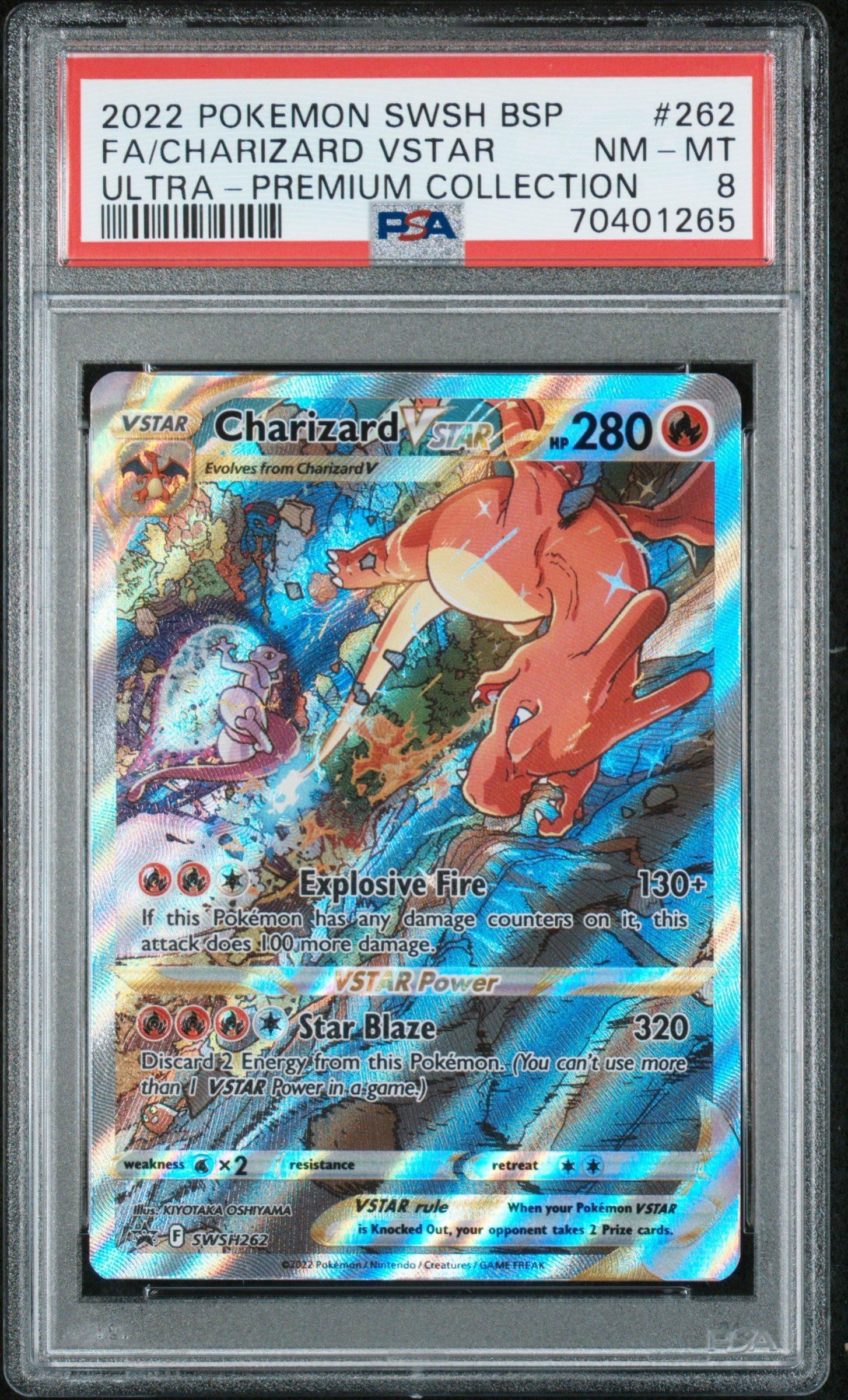 charizard pokemon card sword and shield Pokemon: V SWSH050- & Promo Card- Champions Path- Holo clear acrylic holder that perfectly accentuates the stunning visual design and character artwork 2022 Pokemon Swsh Black Star