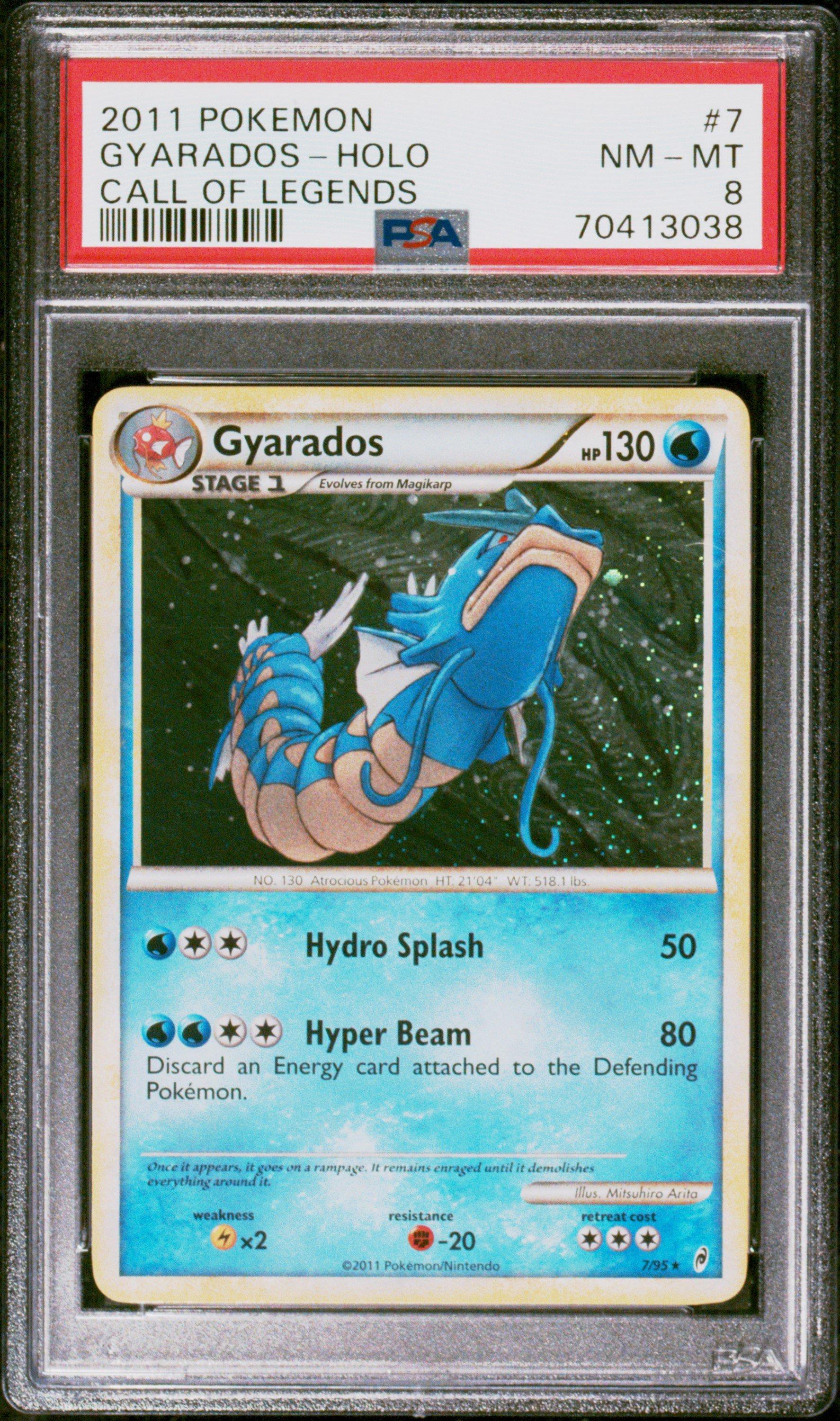 2011 Pokemon Call Of Legends 7 Gyarados-holo PSA 8