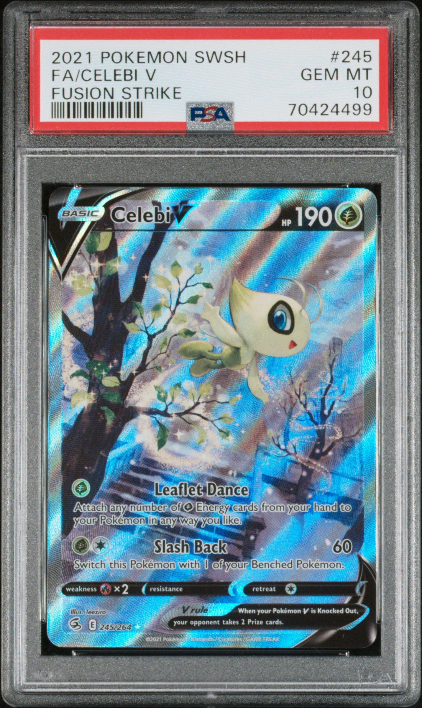 2021 Pokemon Sword & Shield Fusion Strike 245 Full Art/celebi V