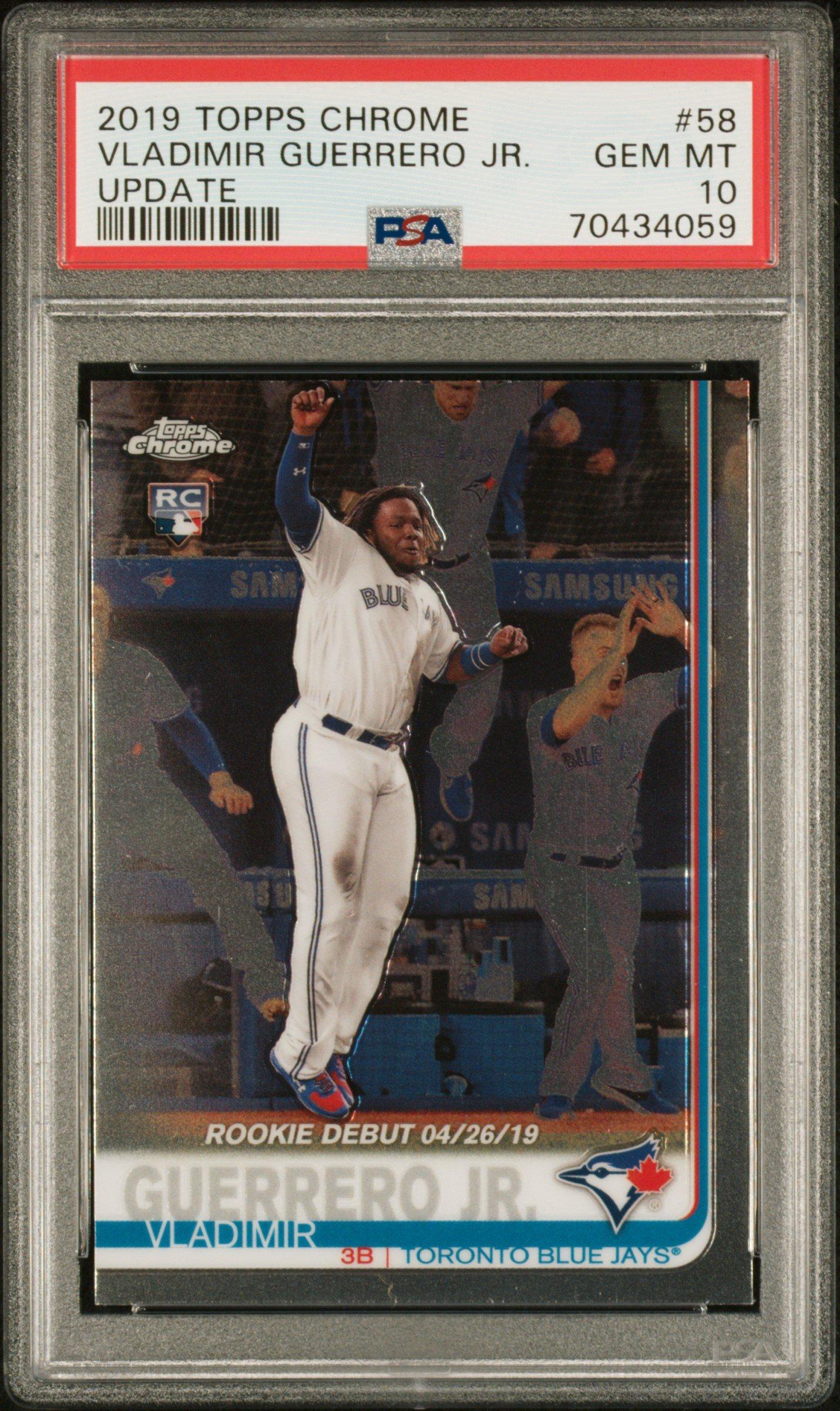 2019 Topps Chrome Update 58 Vladimir Guerrero Jr. PSA 10 Graded