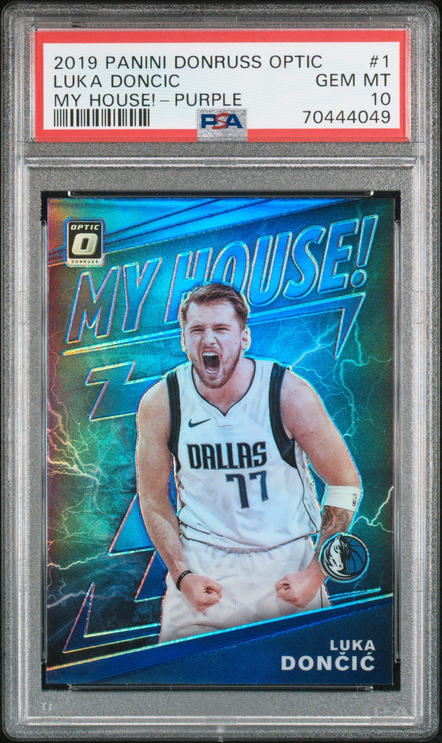 2019 Panini Donruss Optic My House! 1 Luka Doncic Purple PSA 10