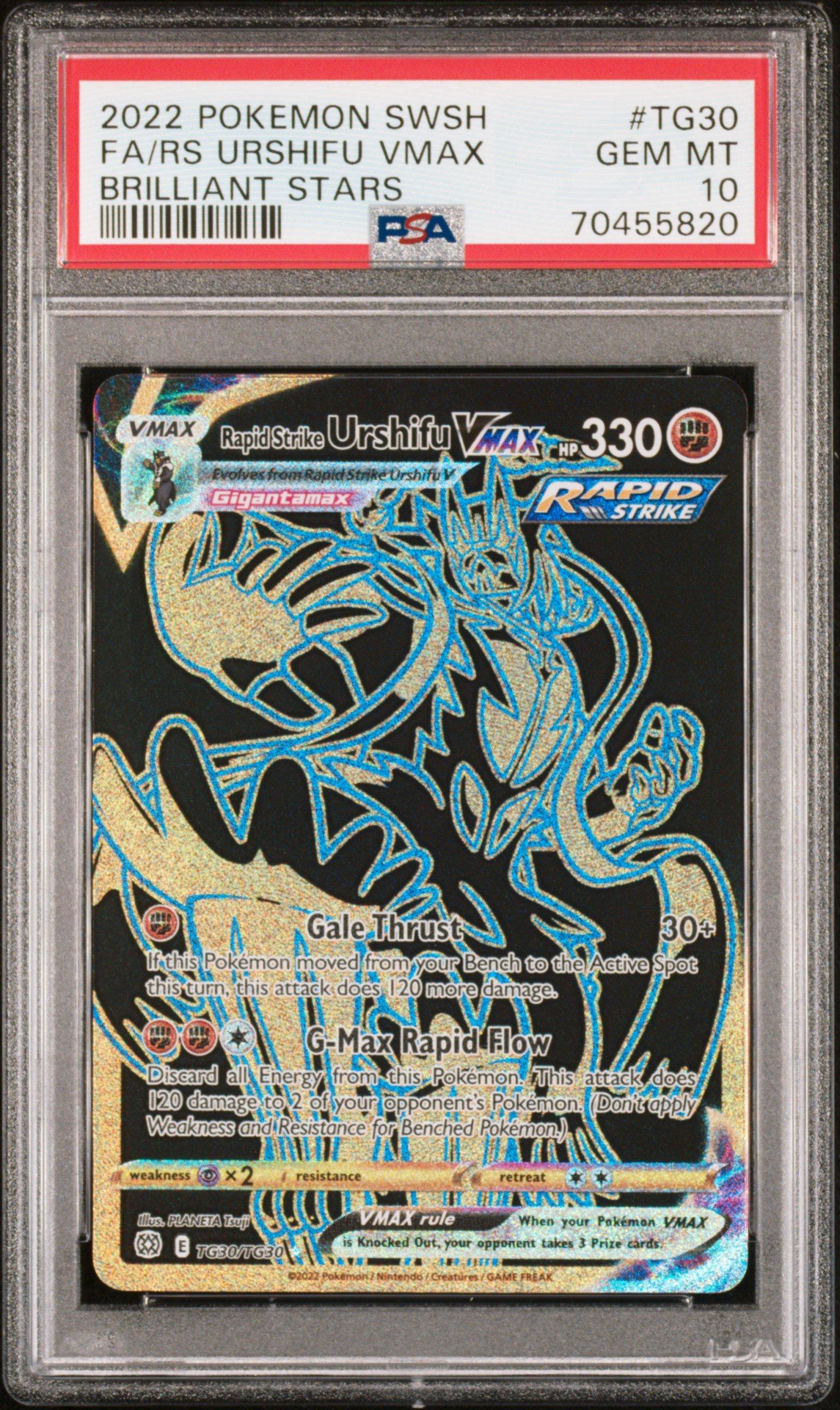 2022 Pokemon Sword & Shield Brilliant Stars Tg30 Full Art/rapid Strike Urshifu Vmax PSA