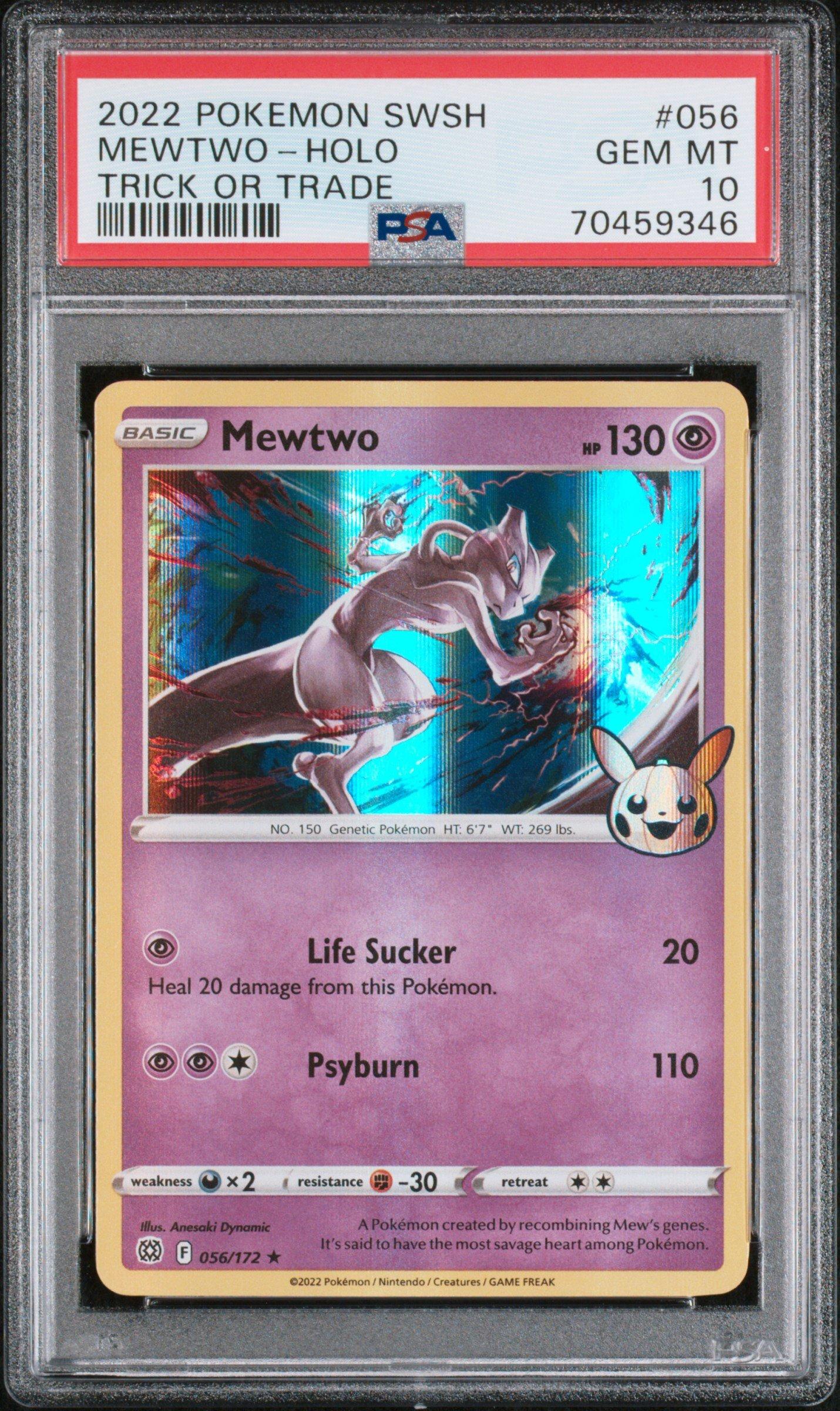 2022 Pokemon Sword & Shield Brilliant Stars 056 Mewtwo-holo Trick