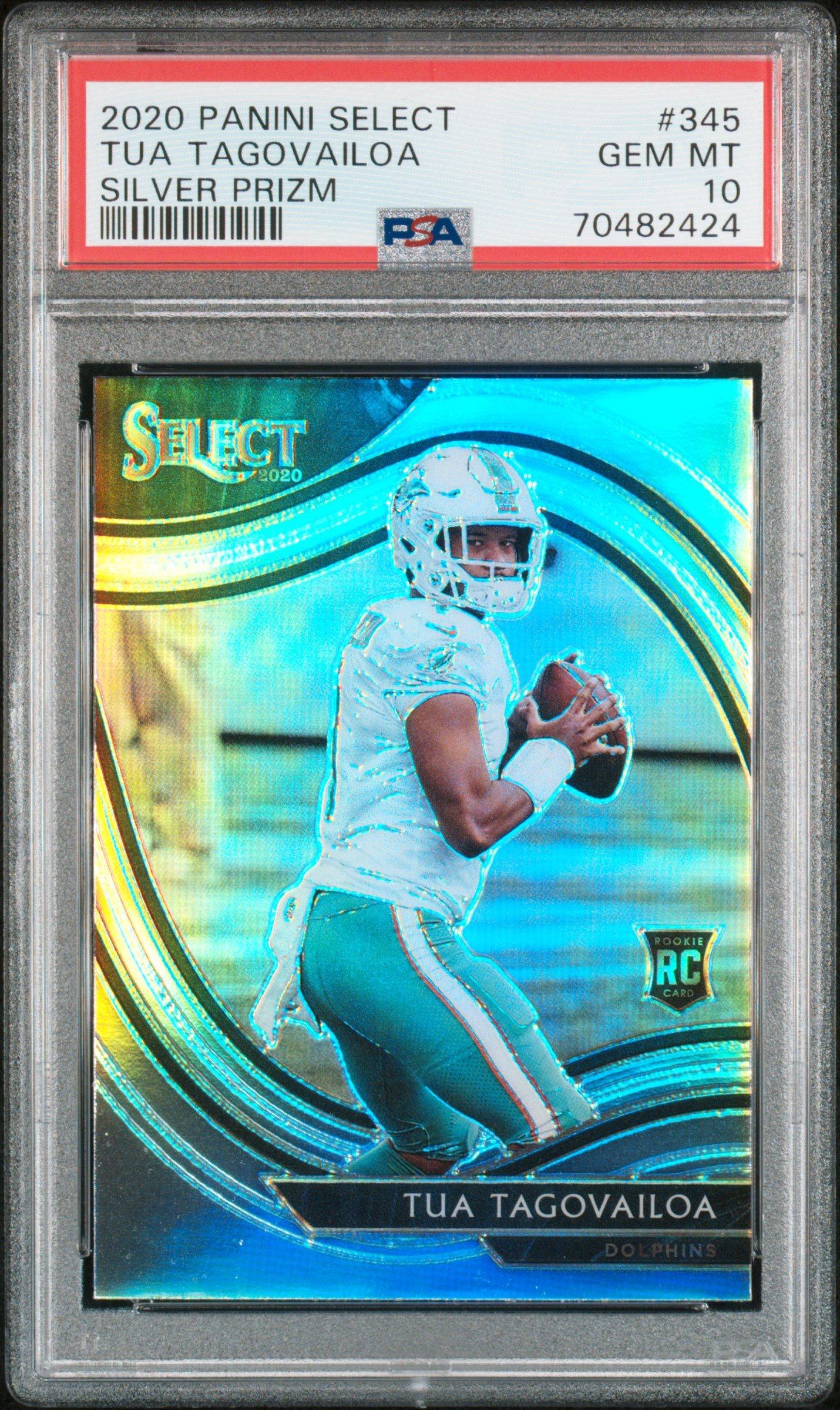 2020 Panini Select 345 Tua Tagovailoa Silver Prizm PSA 10
