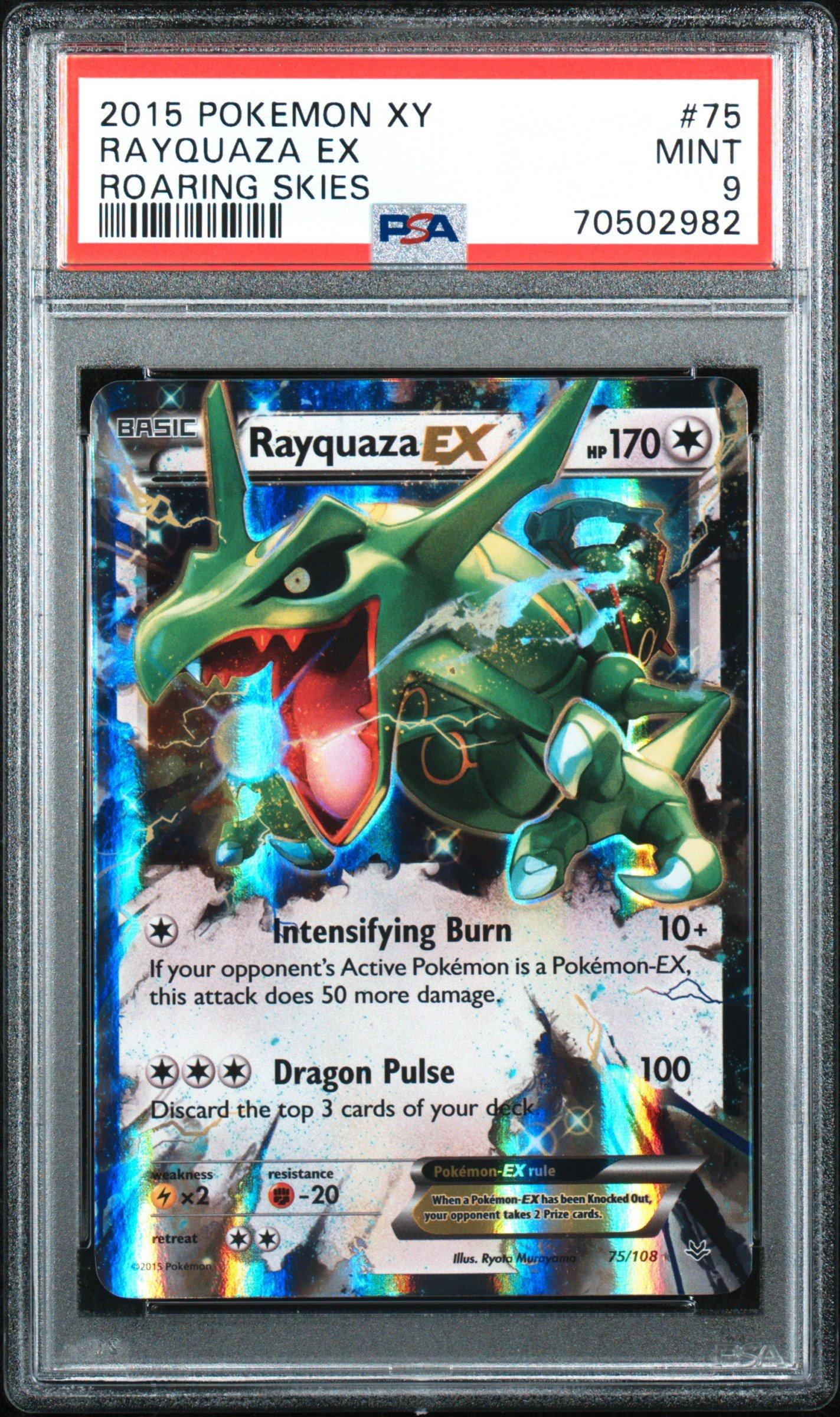 2015 Pokemon Xy Roaring Skies 75 Rayquaza Ex PSA 9 Graded Card