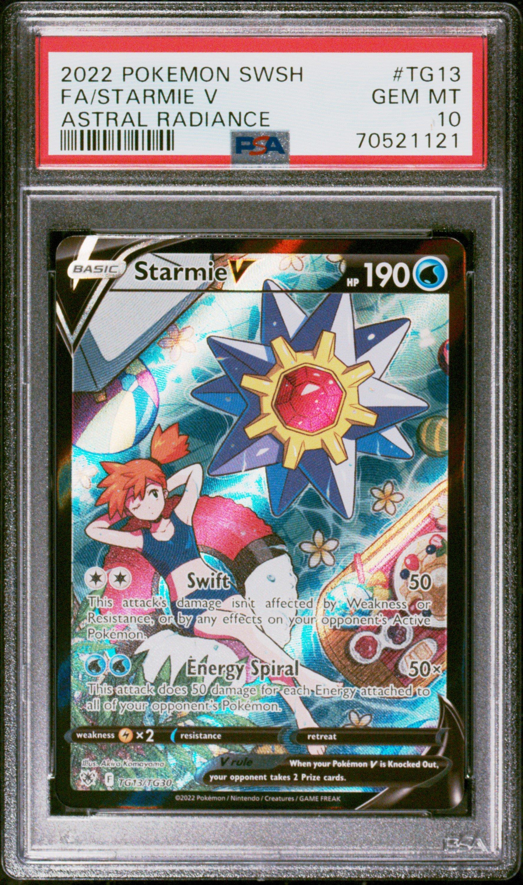 2022 Pokemon Sword & Shield Astral Radiance Tg13 Full Art/starmie