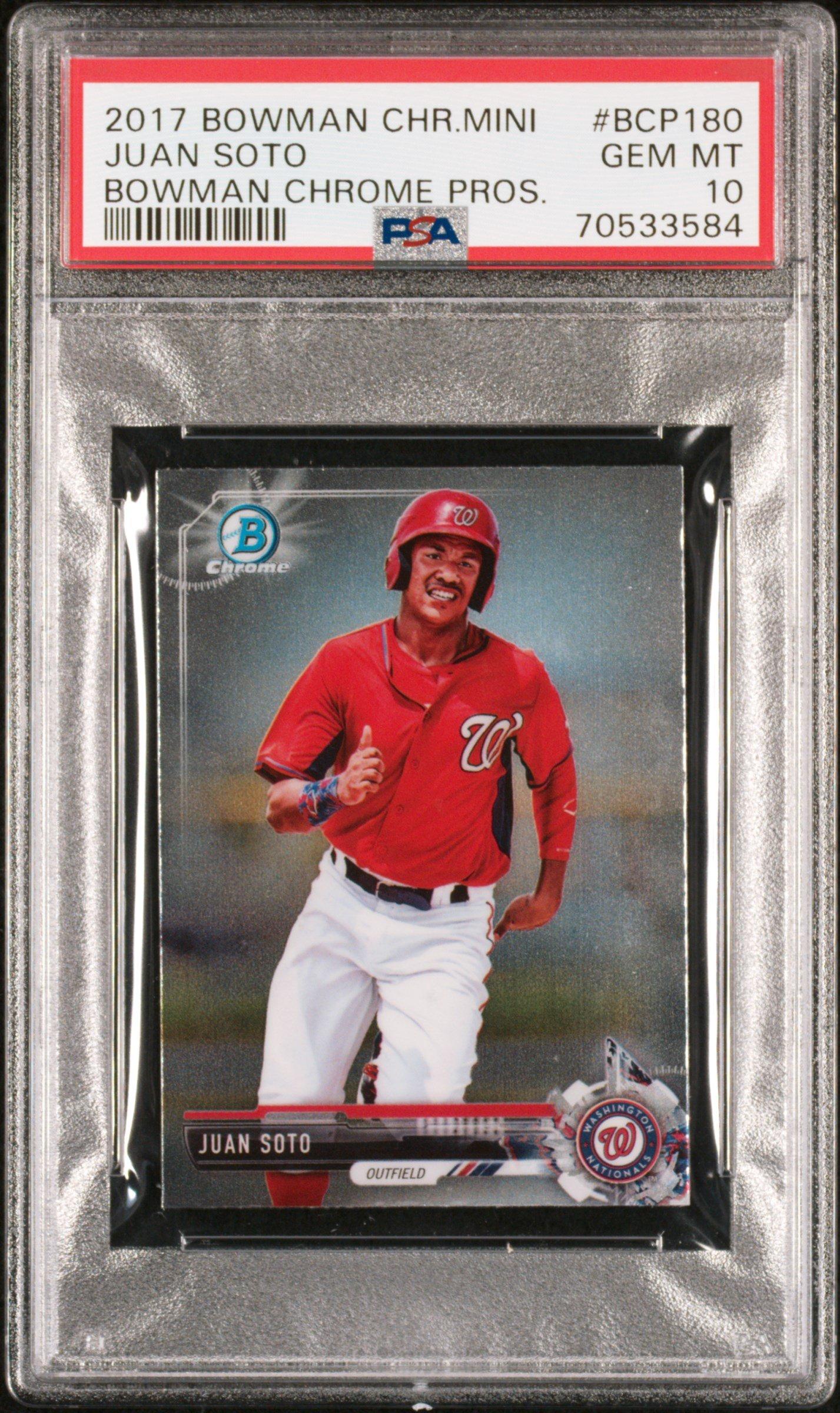 2017 Bowman Chrome Mini Bcp180 Juan Soto Bowman Chrome Prospects PSA 10