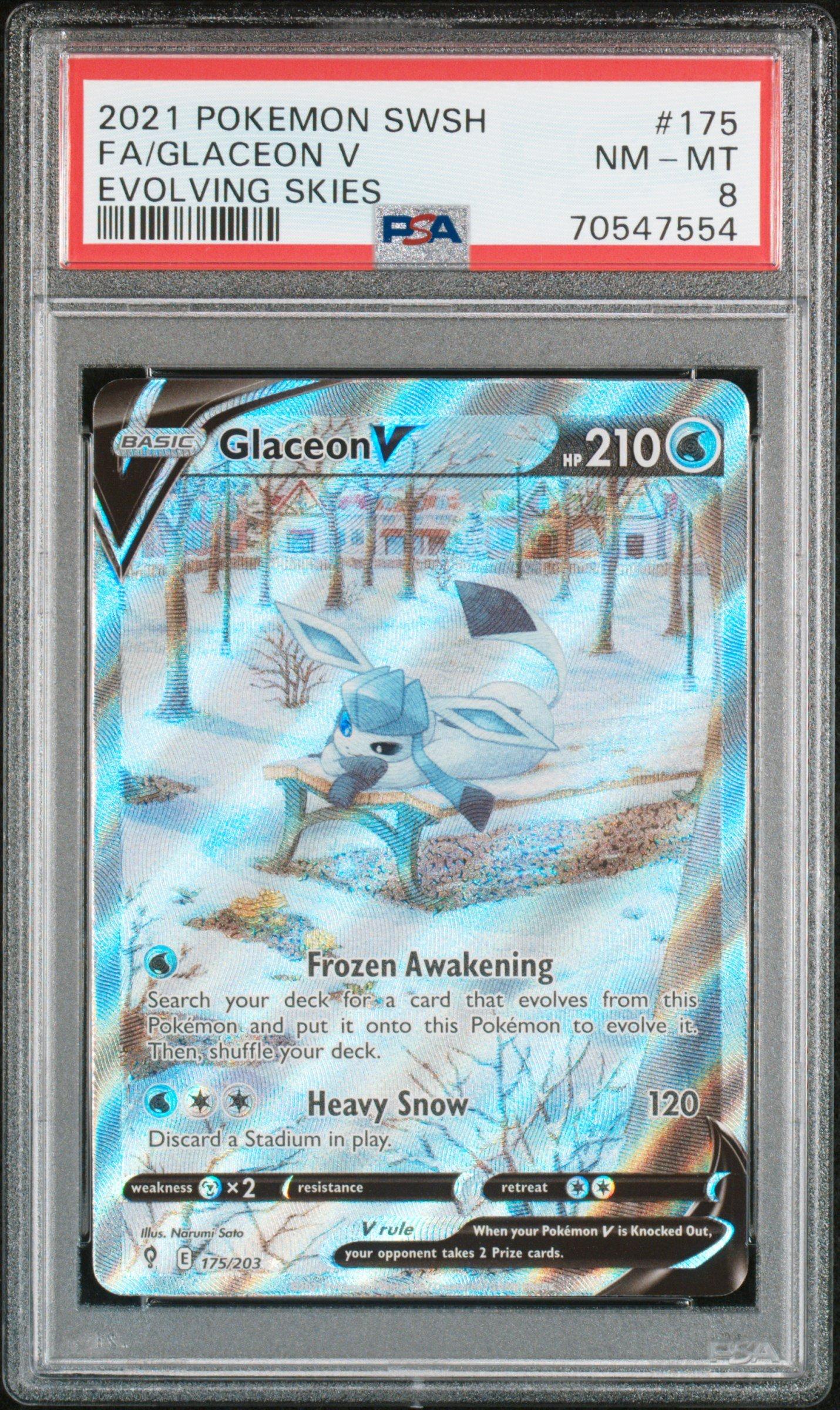 [PSA8] ポケモンカード 2021 Pokemon Sword & Shield Evolving Skies 175 Full Art/glaceon V